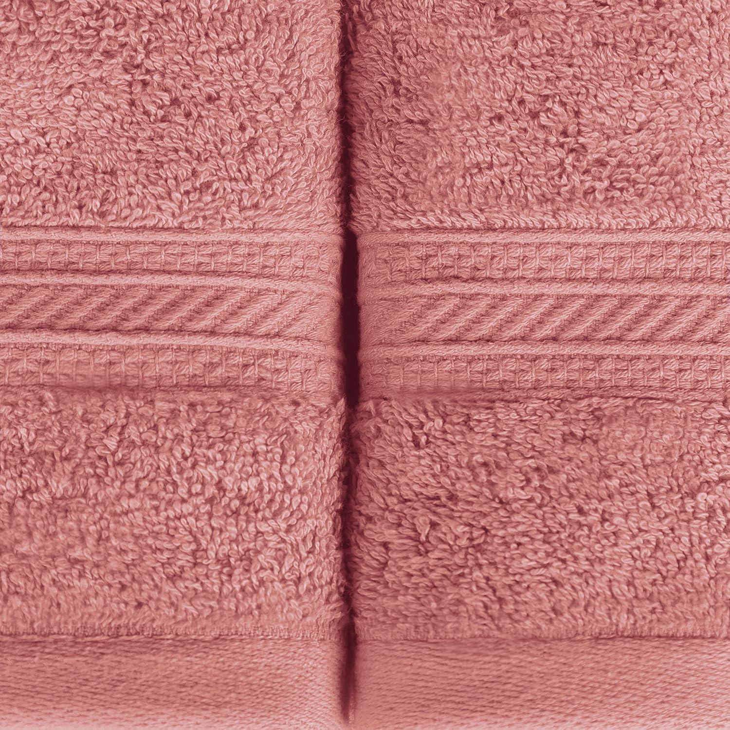 Superior Atlas Cotton Heavyweight 2 Piece Towel Set, Blush