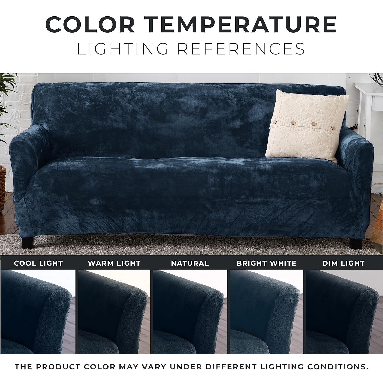 Symple Stuff Velvet Plush Stretch Chair Slipcover