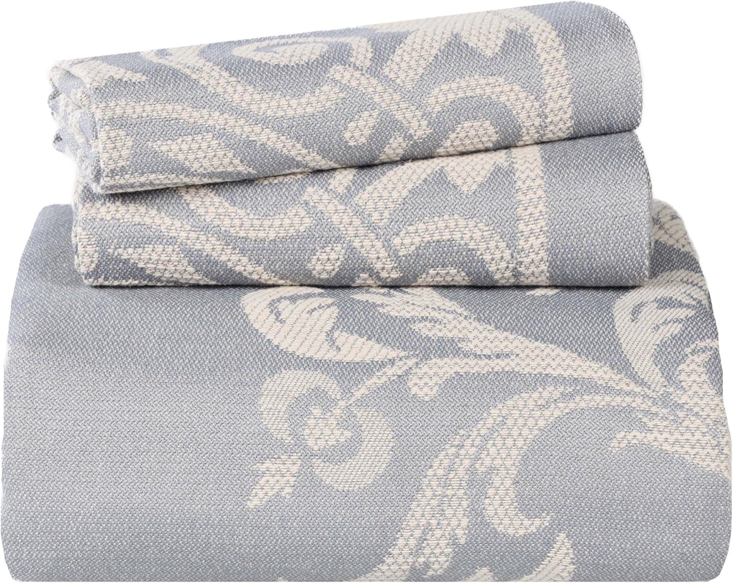 Superior Bedspread Set, Twin, Slate Blue, 2 Piece