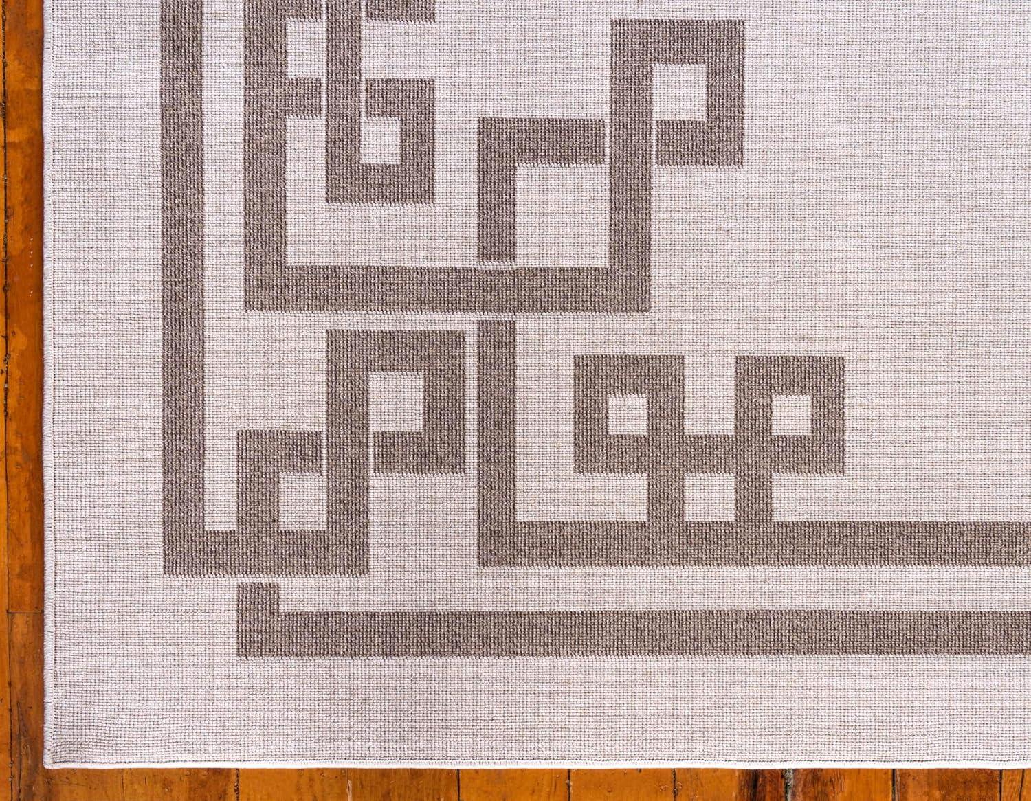 Athens Geometric Beige 7' 0 x 10' 0 Area Rug