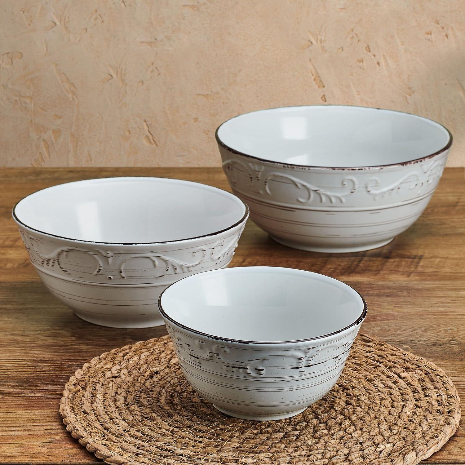 Pfaltzgraff Trellis Serving Bowl Set