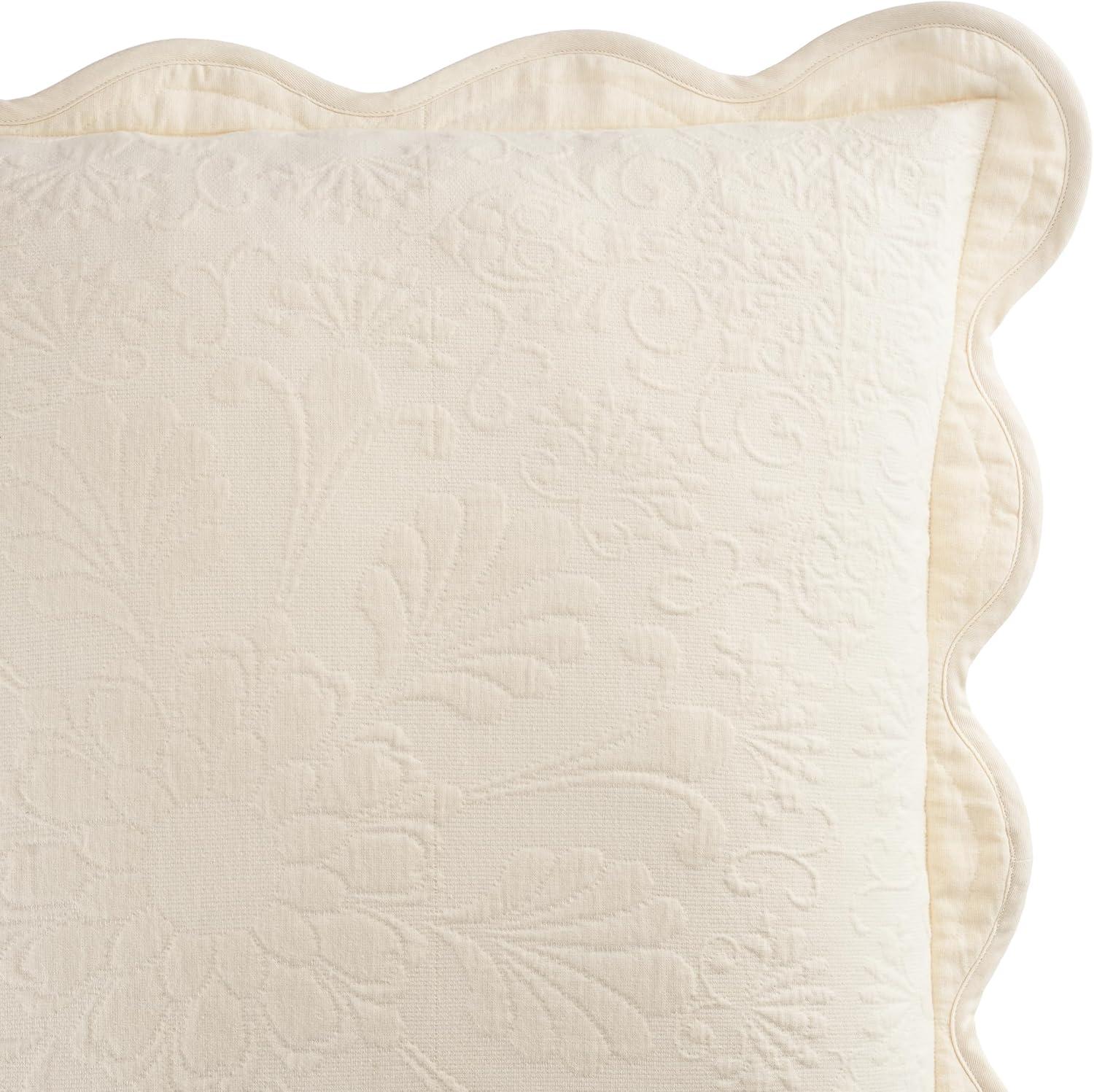 Historic Charleston Historic Charleston Charleston Estate Sham, Scalloped Pillow Cover, Single