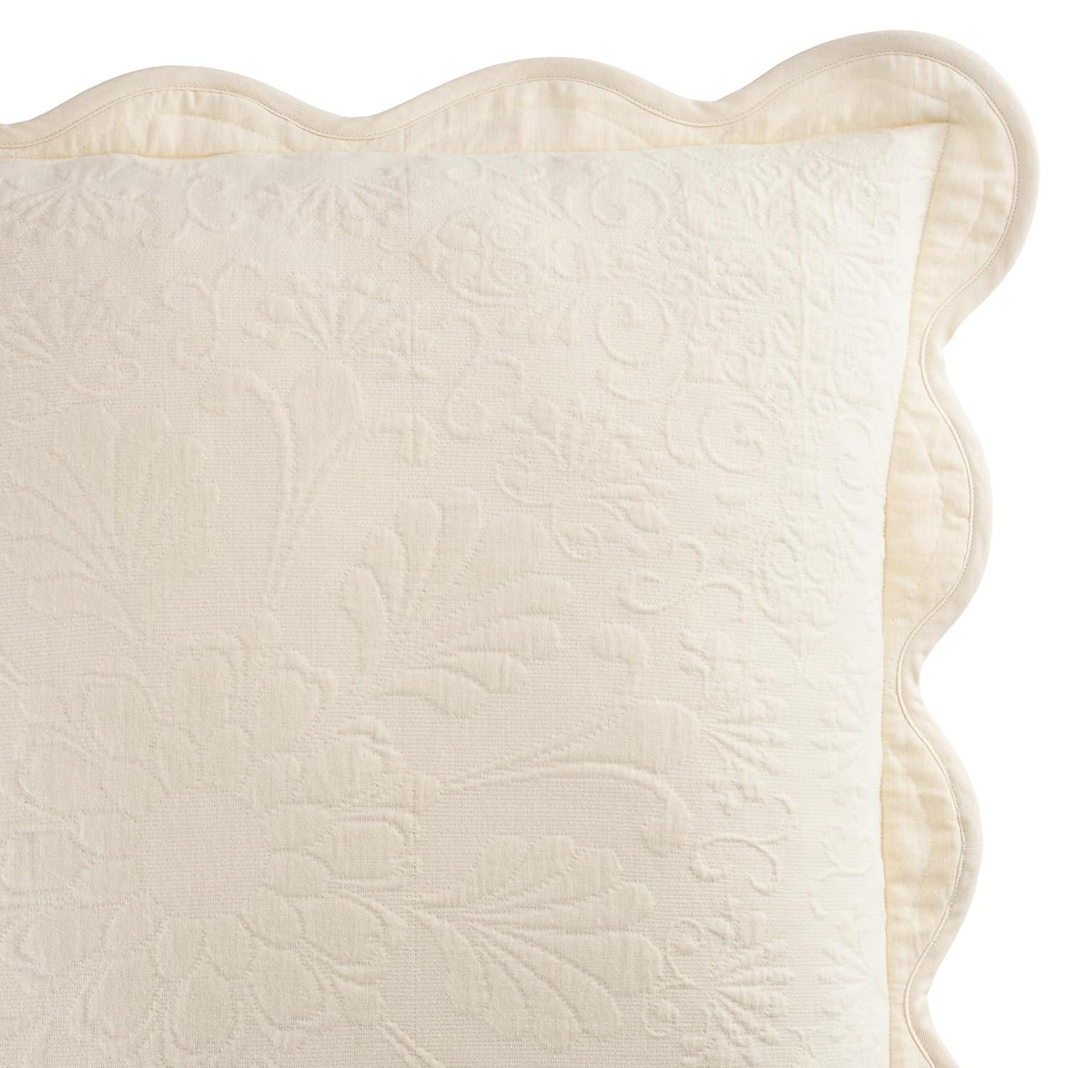 Historic Charleston Historic Charleston Charleston Estate Sham, Scalloped Pillow Cover, Single