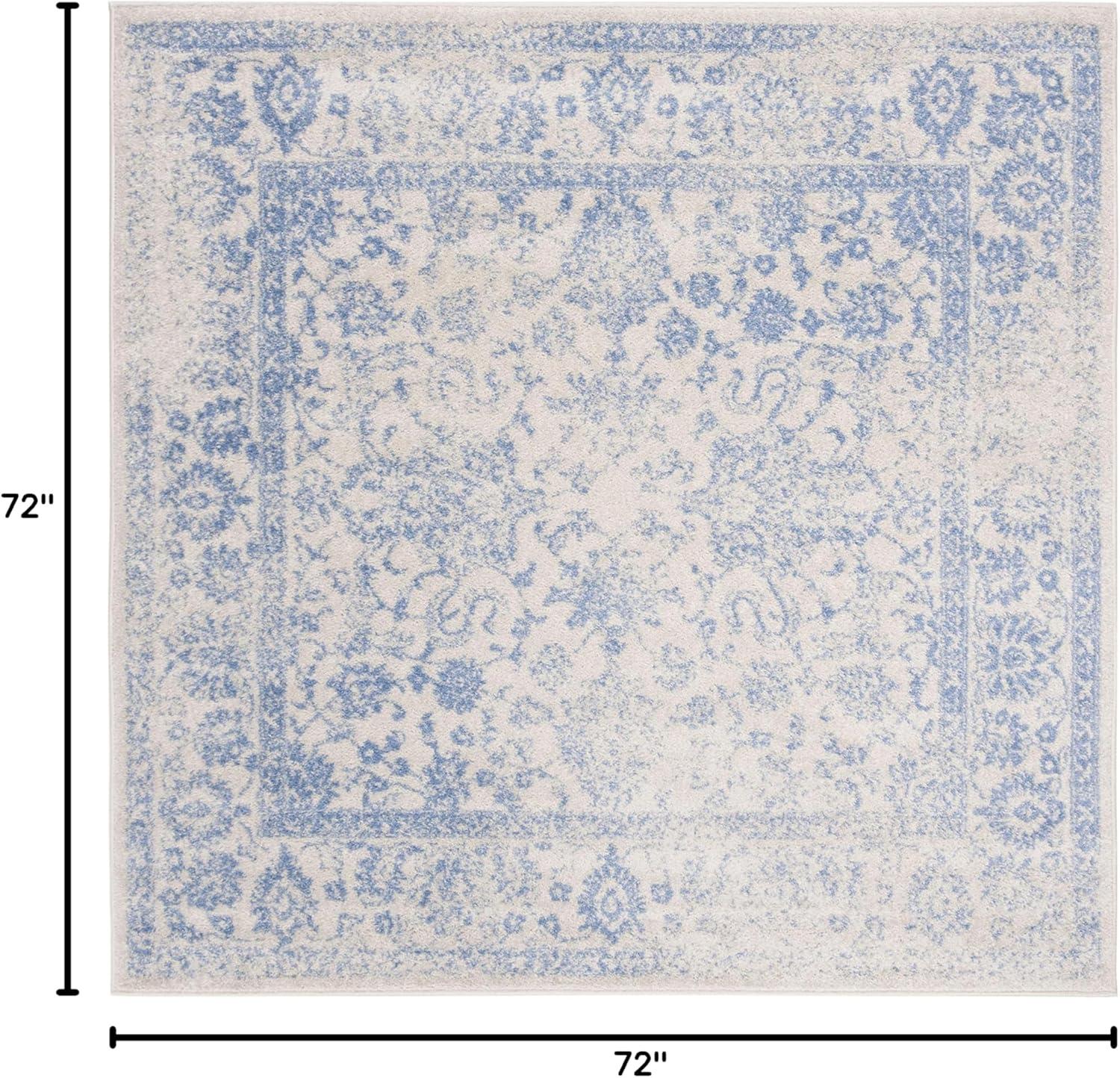 Adirondack ADR109 Machine Made Indoor Area Rug - Ivory/Light Blue - 6'x6' - Safavieh