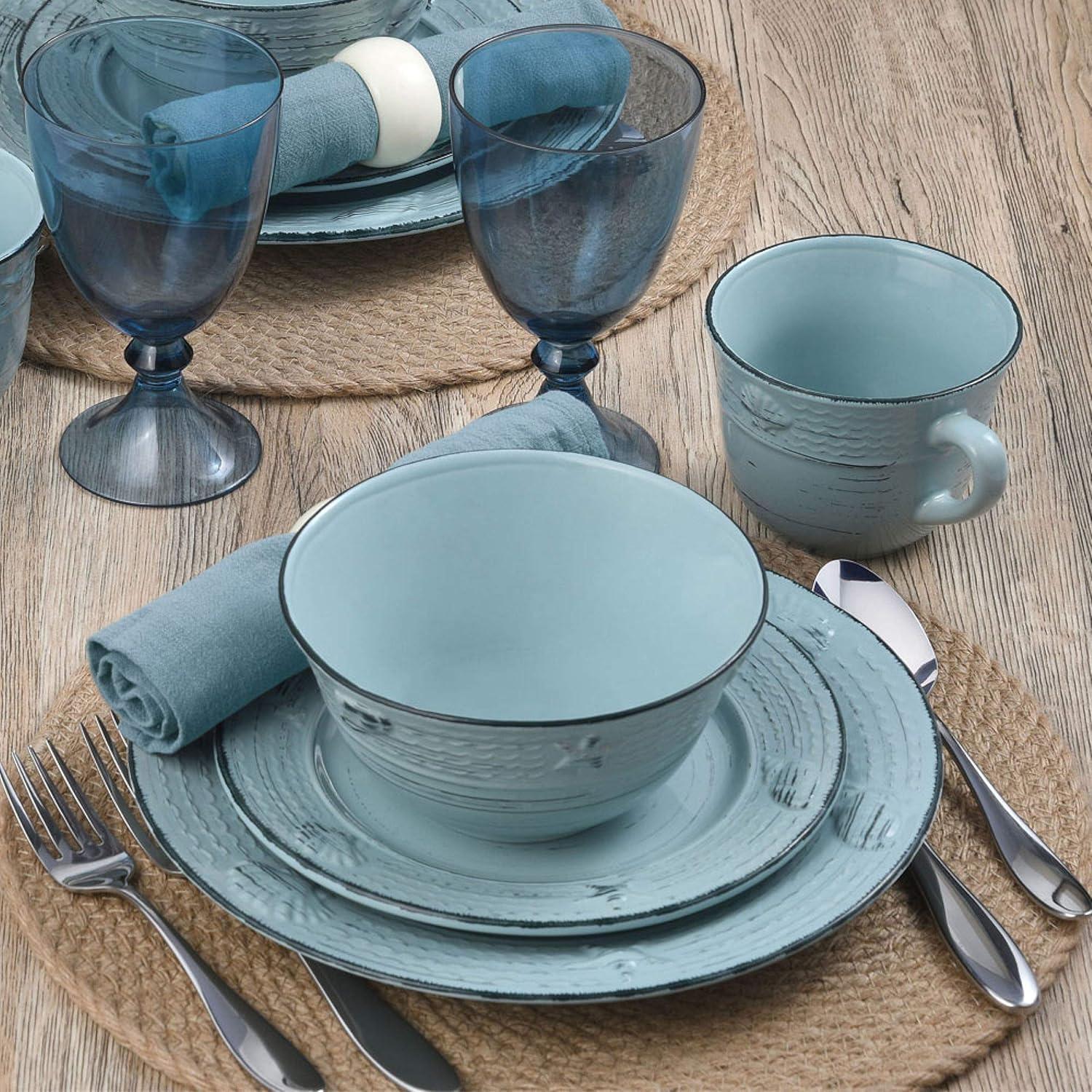 Pfaltzgraff® Trellis Coastal 16-Piece Dinnerware Set Teal