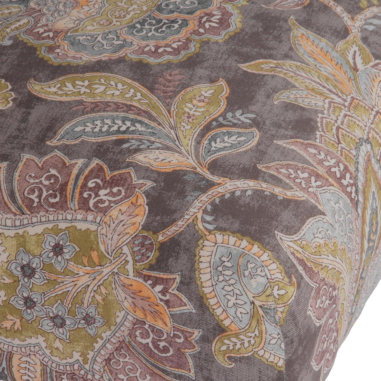 HomePop Parsons Classic Upholstered Accent Dining Chair, Set of 2, Multicolor Gray Floral