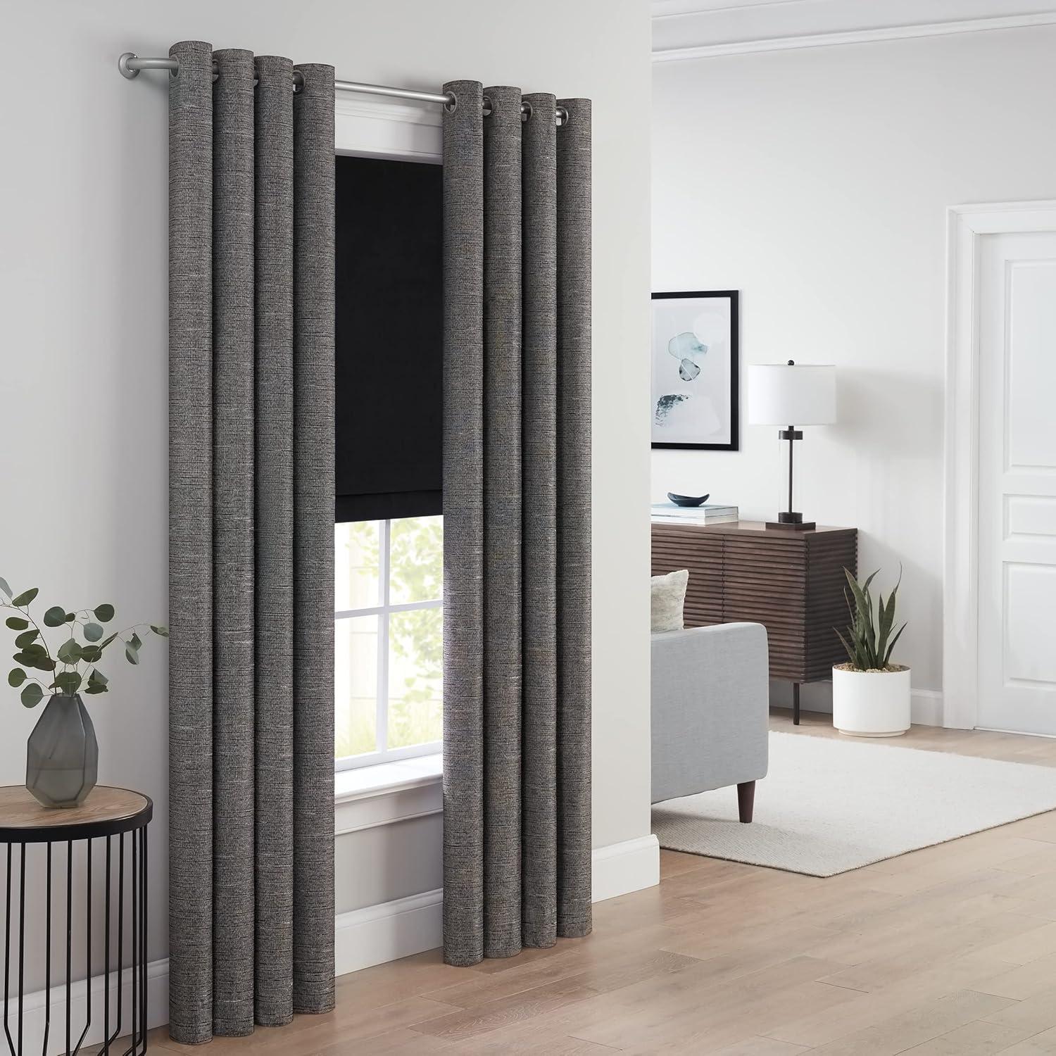 Eclipse 100% Steel Adjustable Single Curtain Rod