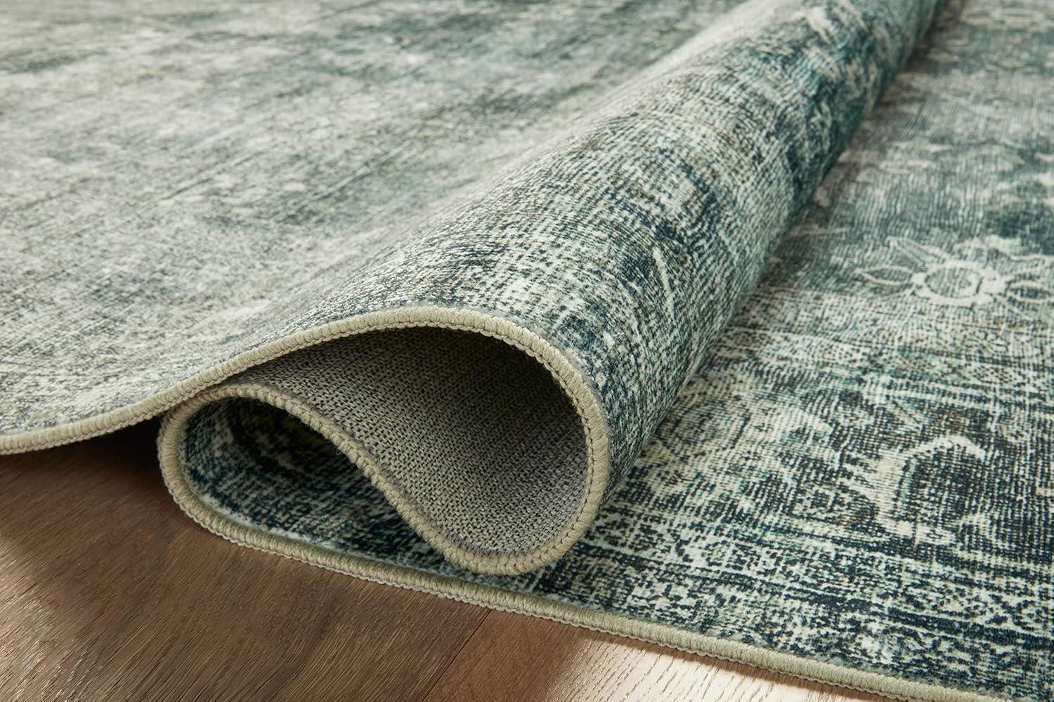 Magnolia Home By Joanna Gaines X Loloi Banks Machine Washable Blue / Lagoon Area Rug