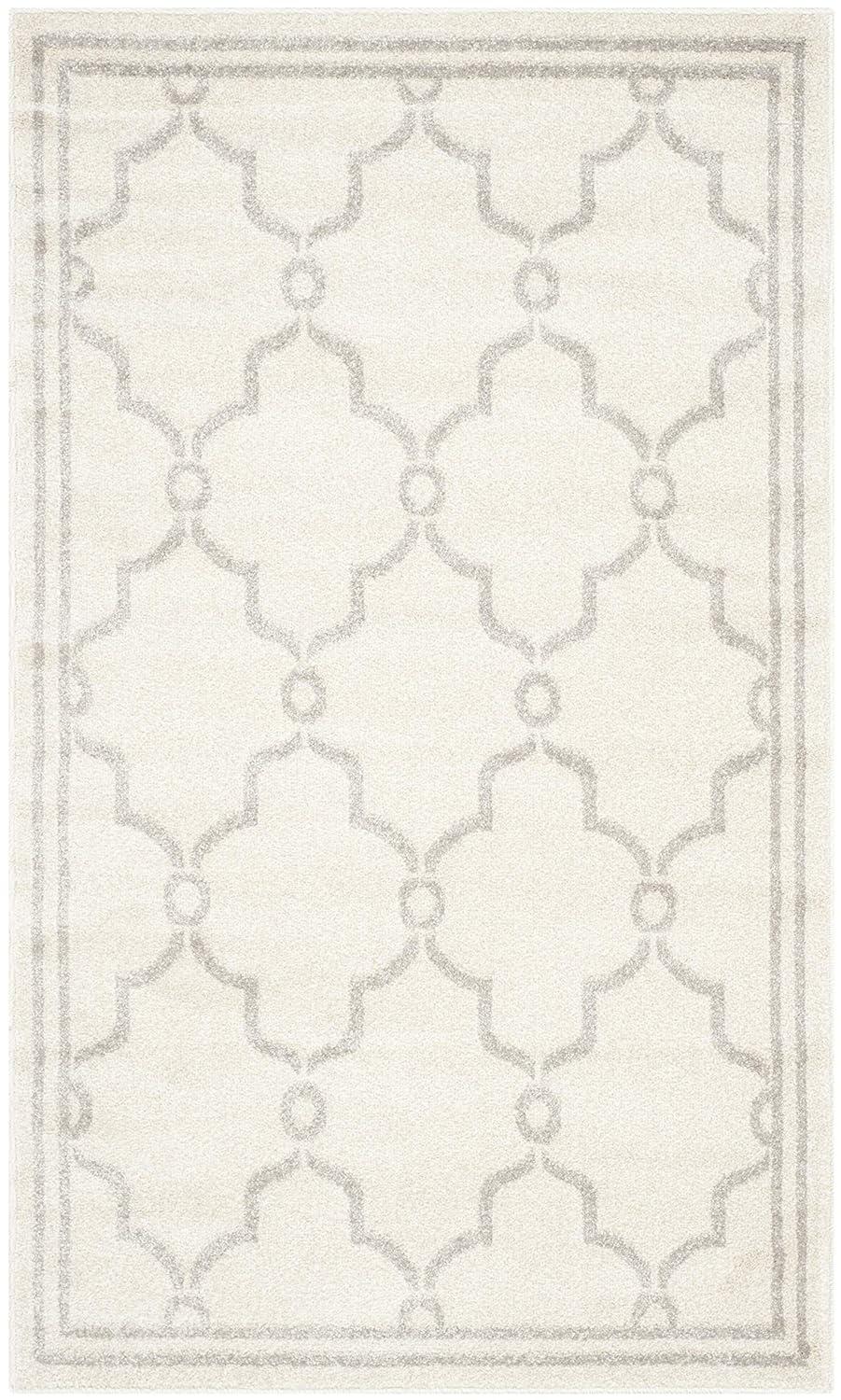 Amherst AMT414 Power Loomed Indoor Accent Rug - Ivory/Light Grey - 3'x5' - Safavieh