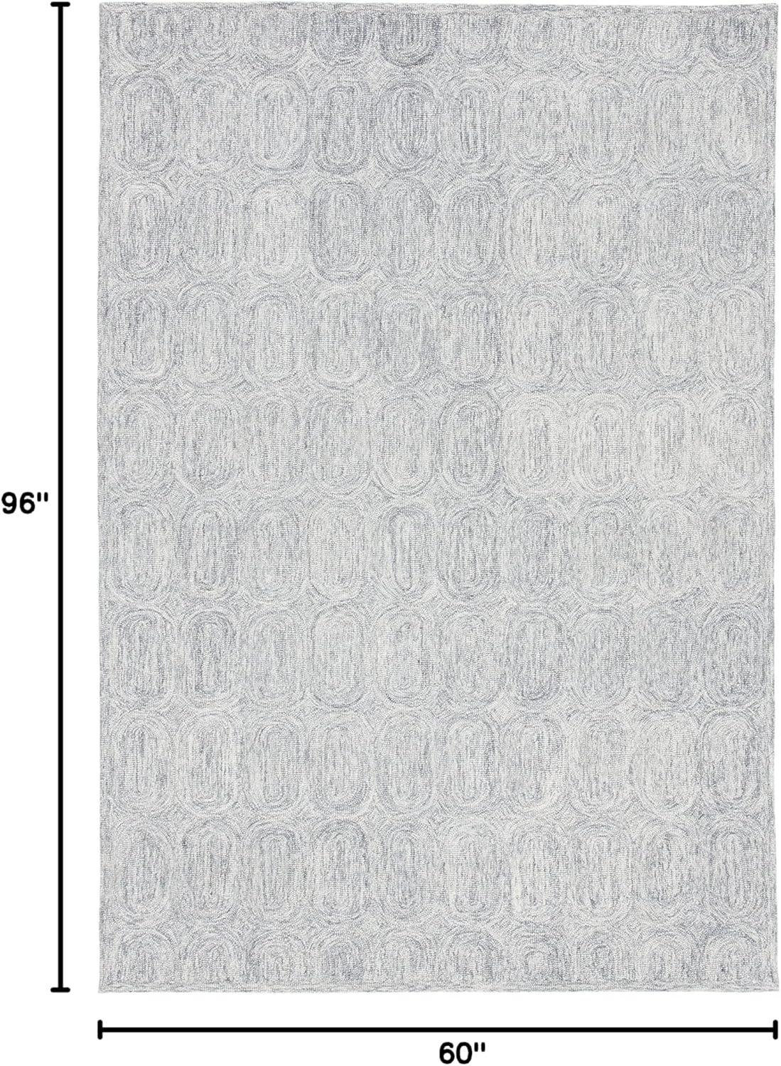 Metro MET124 Hand Tufted Indoor Area Rug - Blue/Yellow - 5'x8' - Safavieh