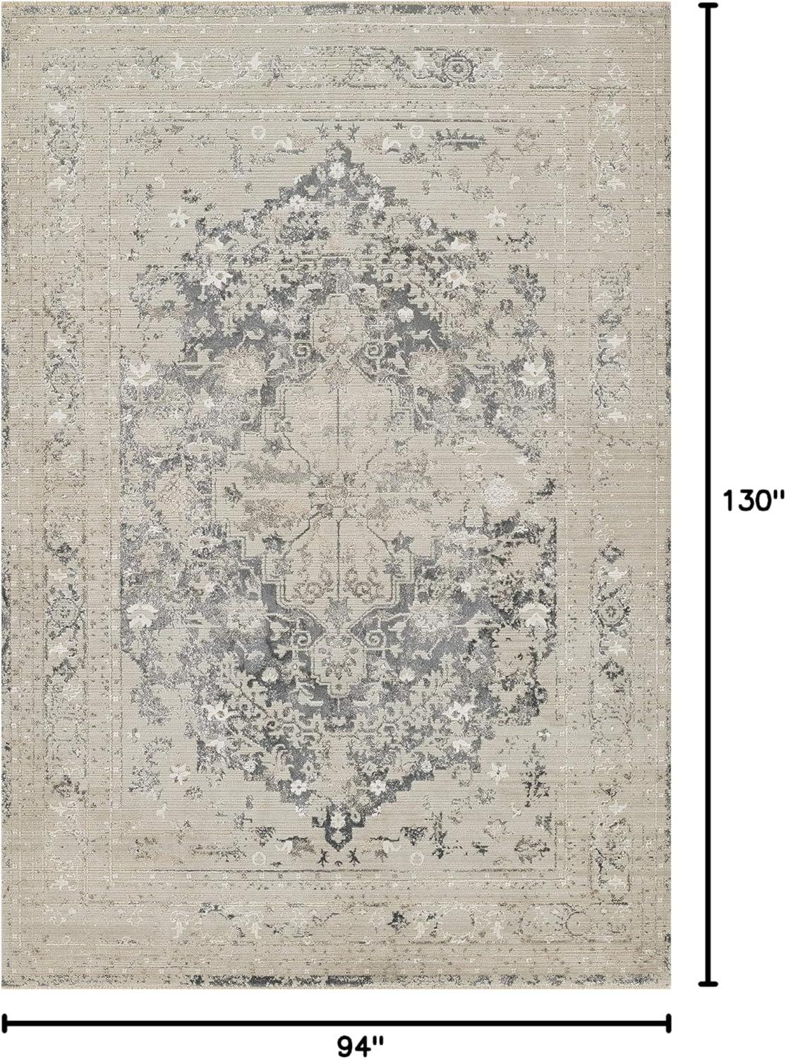 Cambridge Viscose Traditional Indoor Area Rug, Charcoal, 7'10" X 10'10",CAMBRCMB-1CHR7AAA