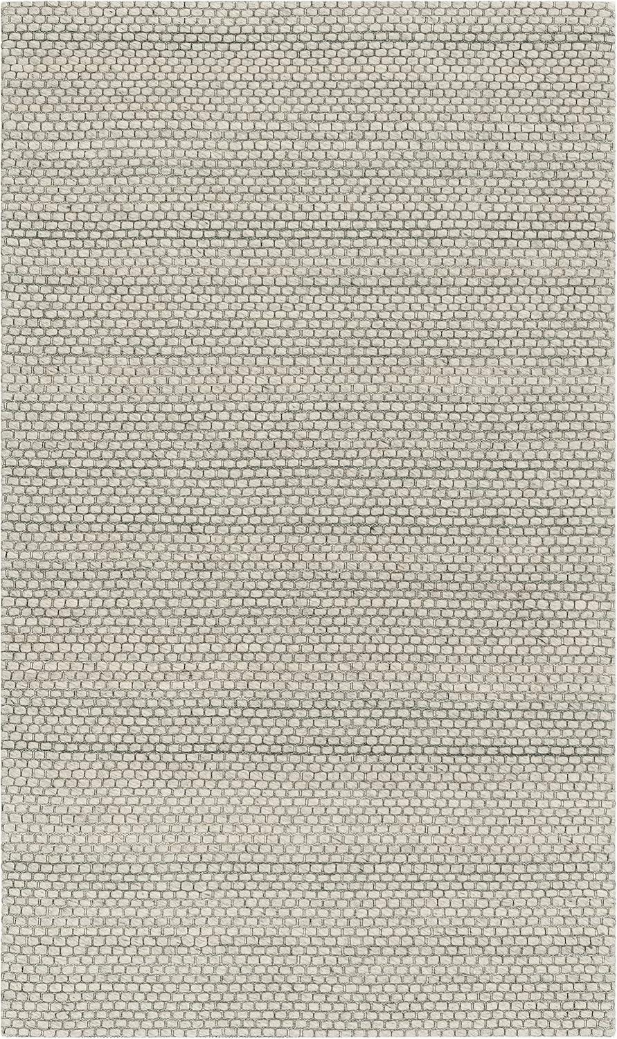 Hand-Tufted Artisan Gray Wool 9' x 12' Rectangular Rug