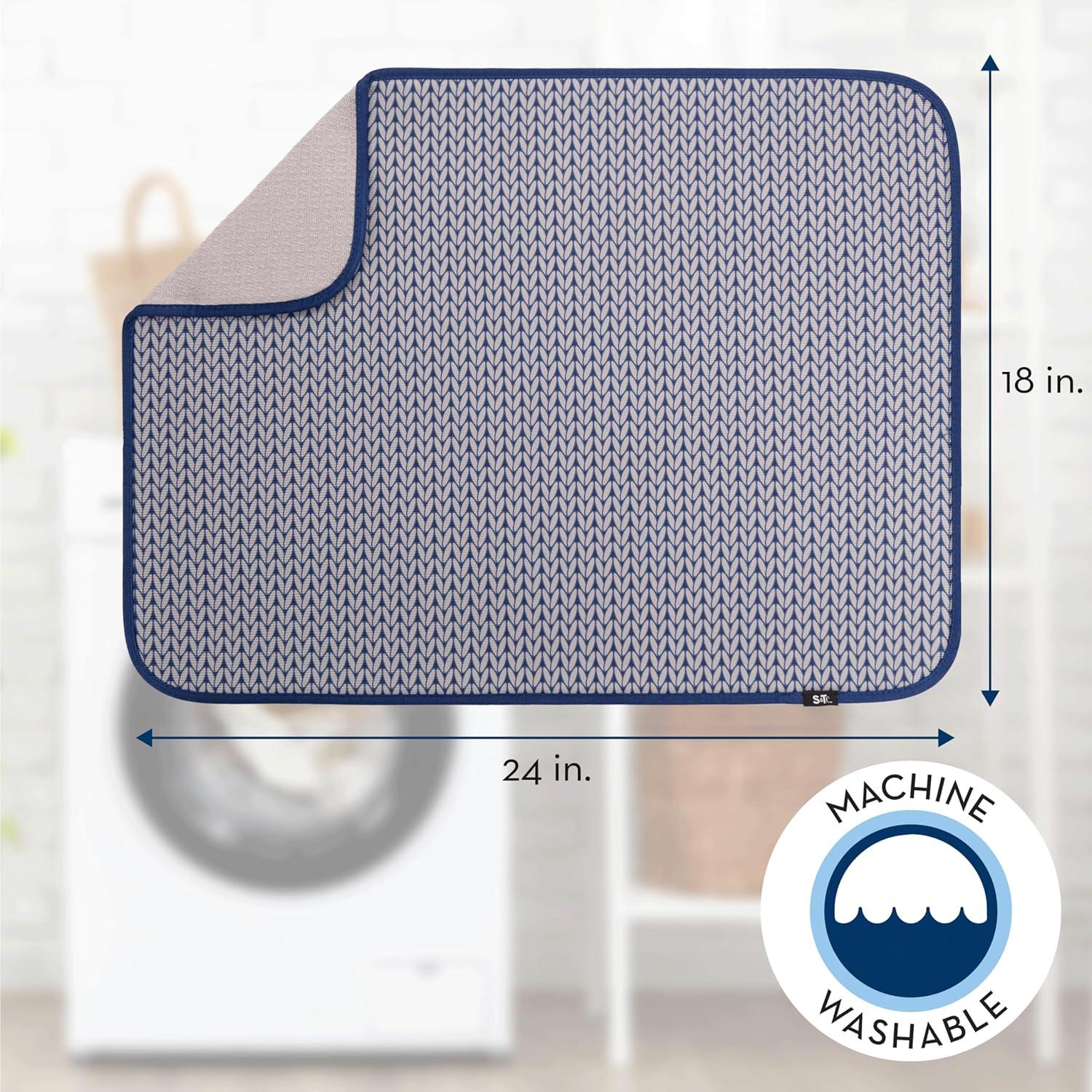 Extra Large Gray Silicone Foldable Dish Drying Mat