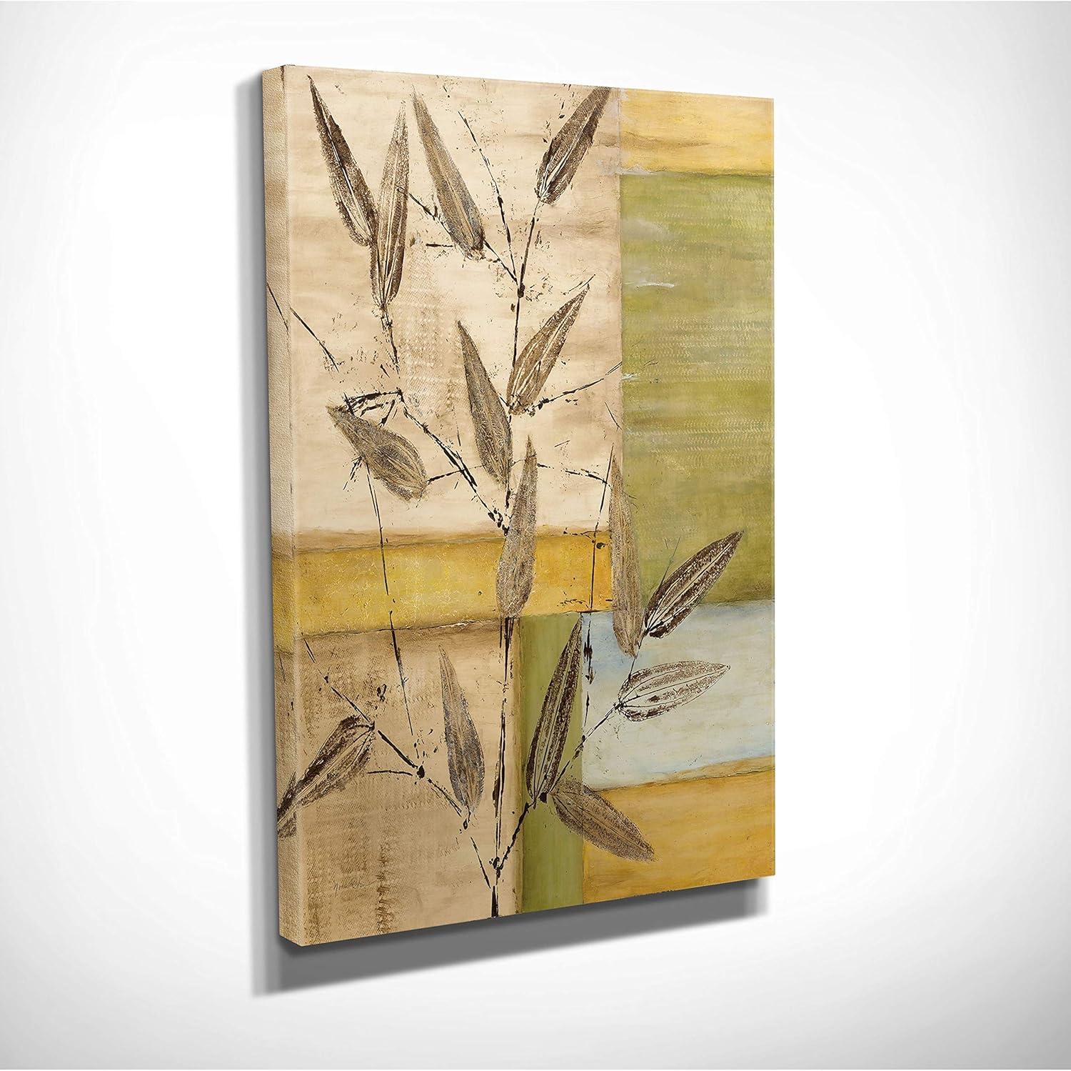 Urban Garden Beige and Green Canvas Wall Art