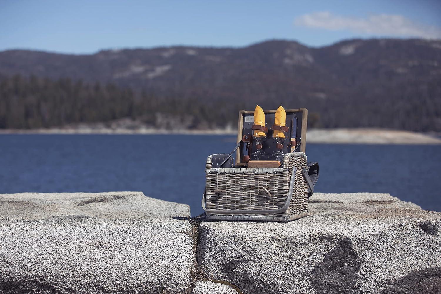 Picnic Time Kabrio Wine & Cheese Picnic Basket with Picnic Set 2