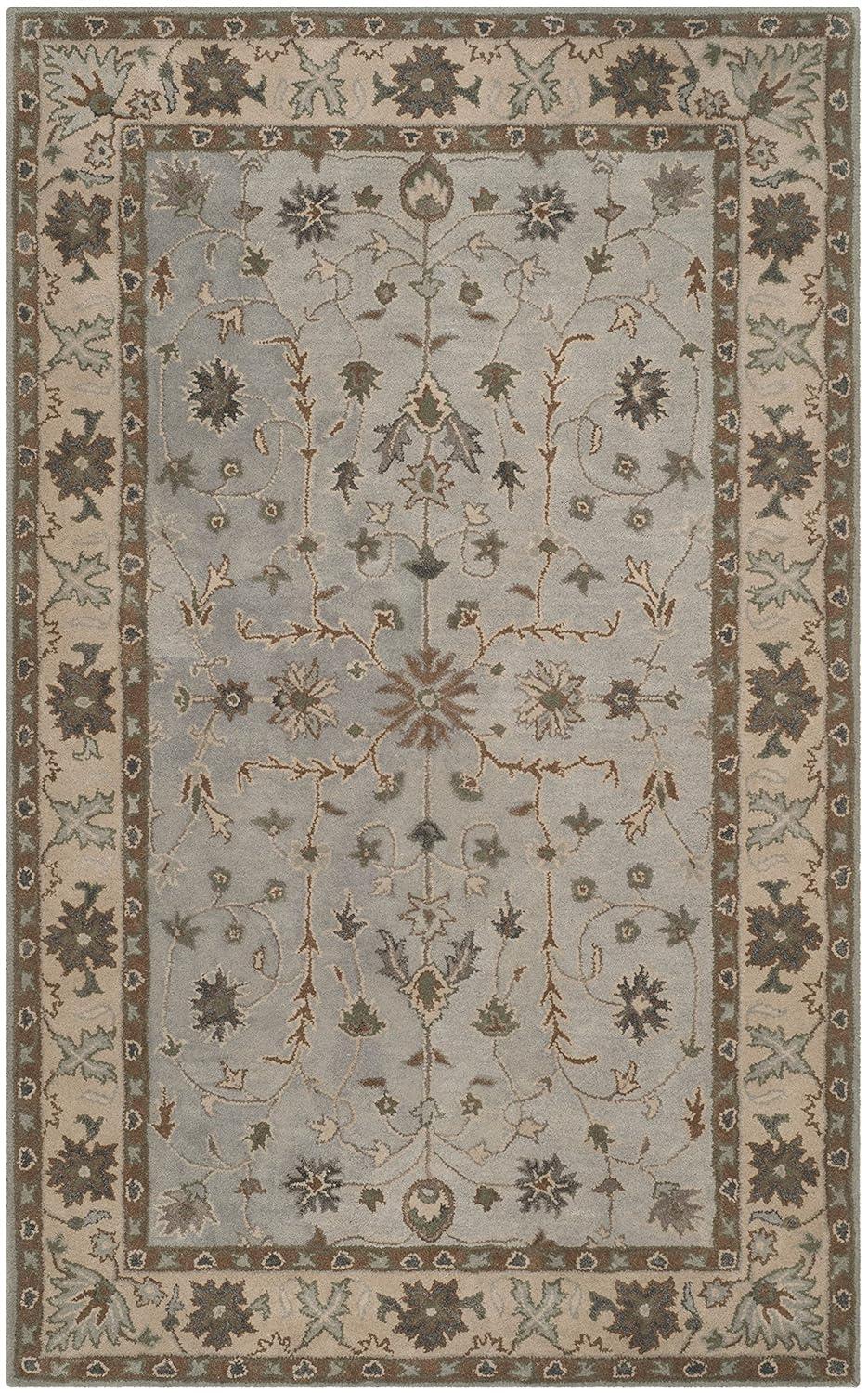 Heritage HG864 Hand Tufted Area Rug - Green/Beige - 4'x6' - Safavieh.