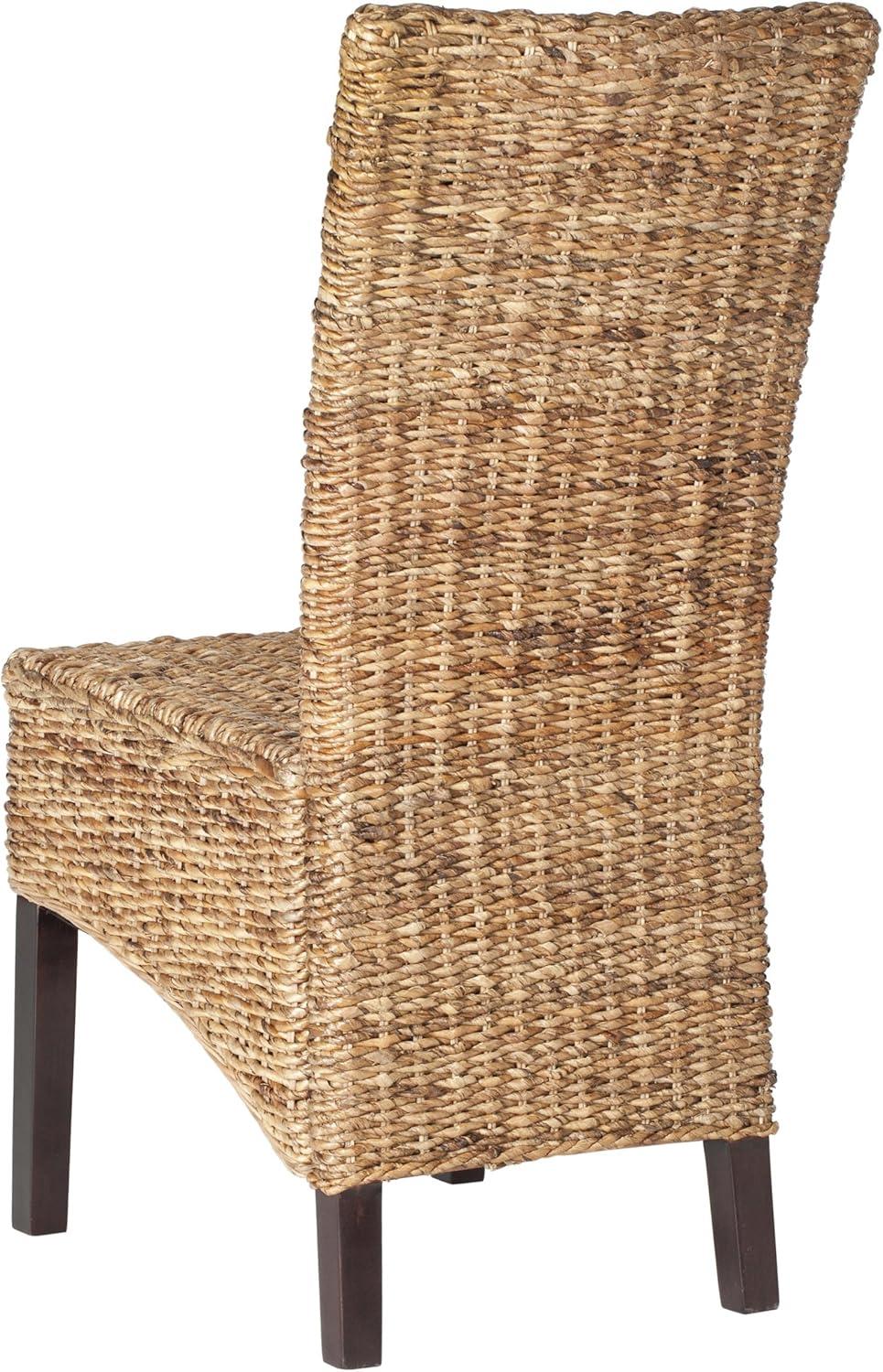 Kiska 18" H Rattan Side Chair (Set of 2) - FOX1021 - Dark Brown - Safavieh Couture