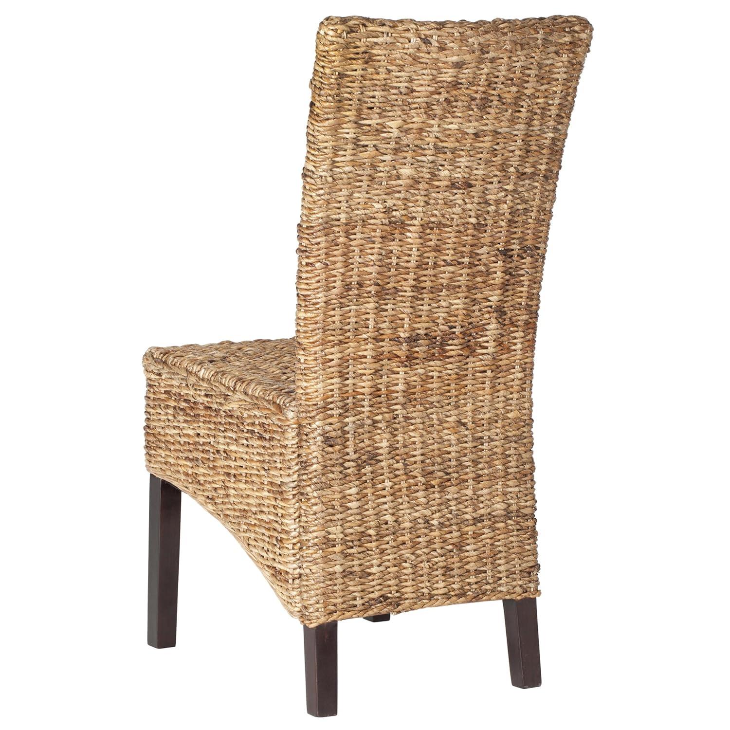 Kiska 18" H Rattan Side Chair (Set of 2) - FOX1021 - Dark Brown - Safavieh Couture