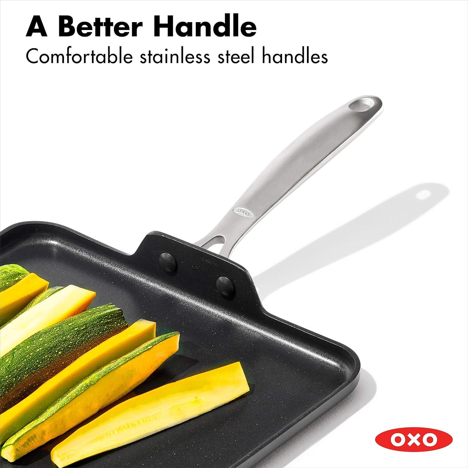 oxo good grips non-stick pro dishwasher safe 11" square griddle