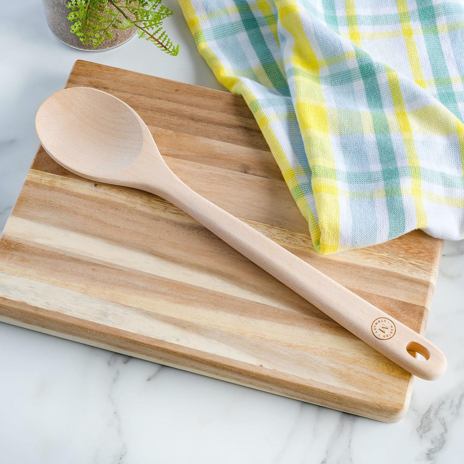 Extra Large 14" Beech Wood Mixing Spoon