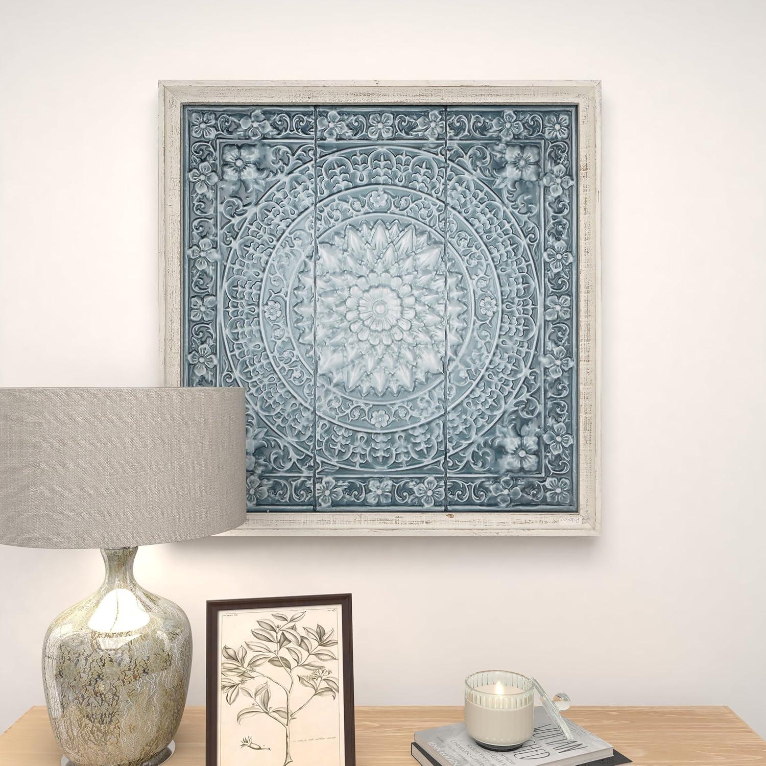 Metal Scroll Wall Decor with Embossed Details - Olivia & May