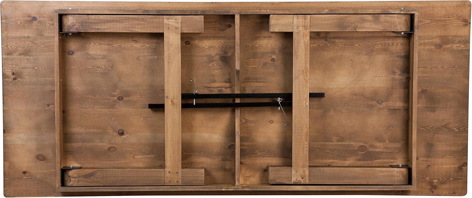 Flash Furniture Hercules Series 8' x 40" Rectangular Rustic Solid Pine Folding Dining Table