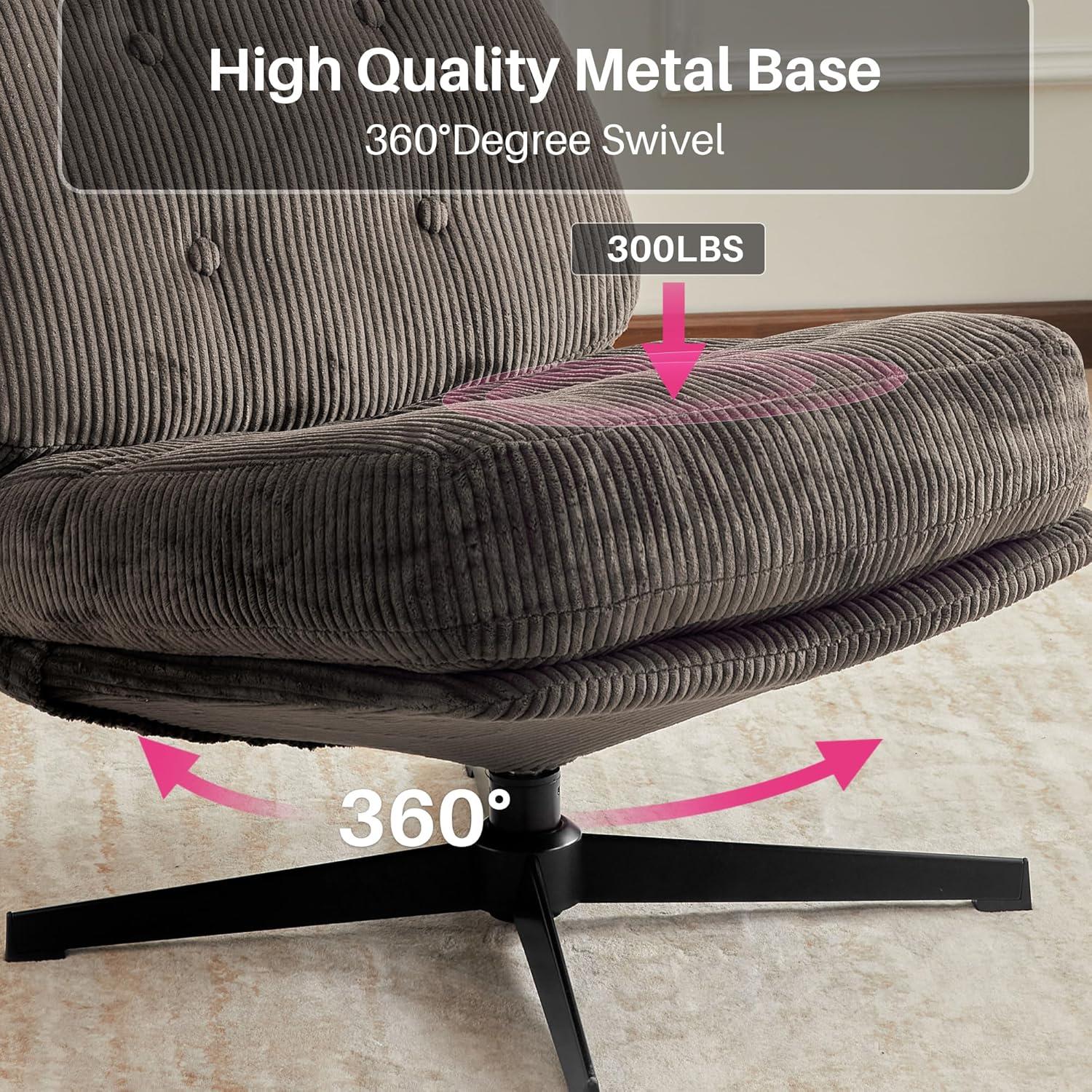 Red Barrel Studio® Hardyal Upholstered Swivel Accent Chair with Ottoman