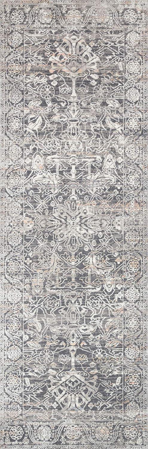 Loloi Lucia Ivory & Steel Oriental 7'9" x 10'6" Synthetic Area Rug