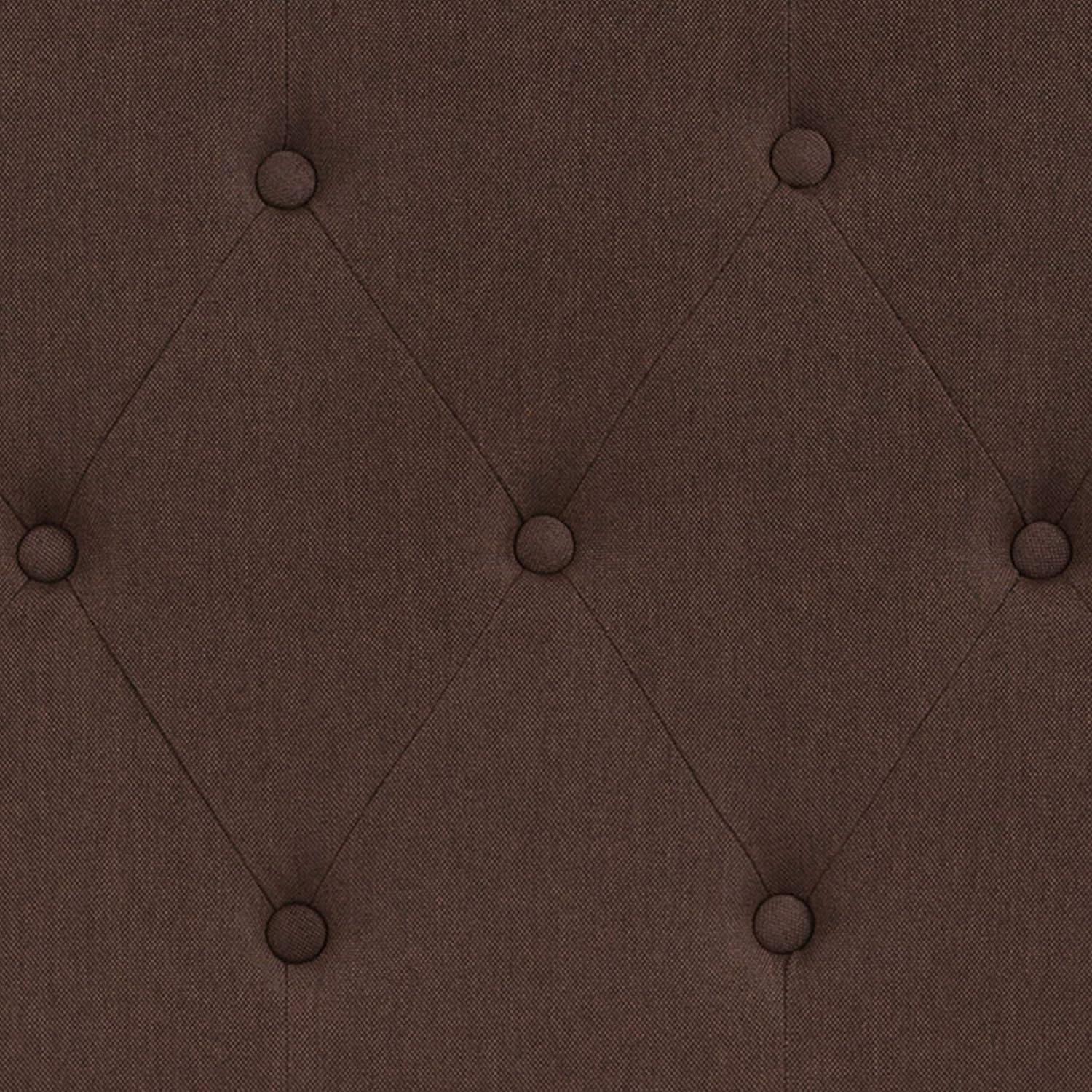 Flash Furniture Cambridge Tufted Upholstered Full Size Headboard in Dark Brown Fabric