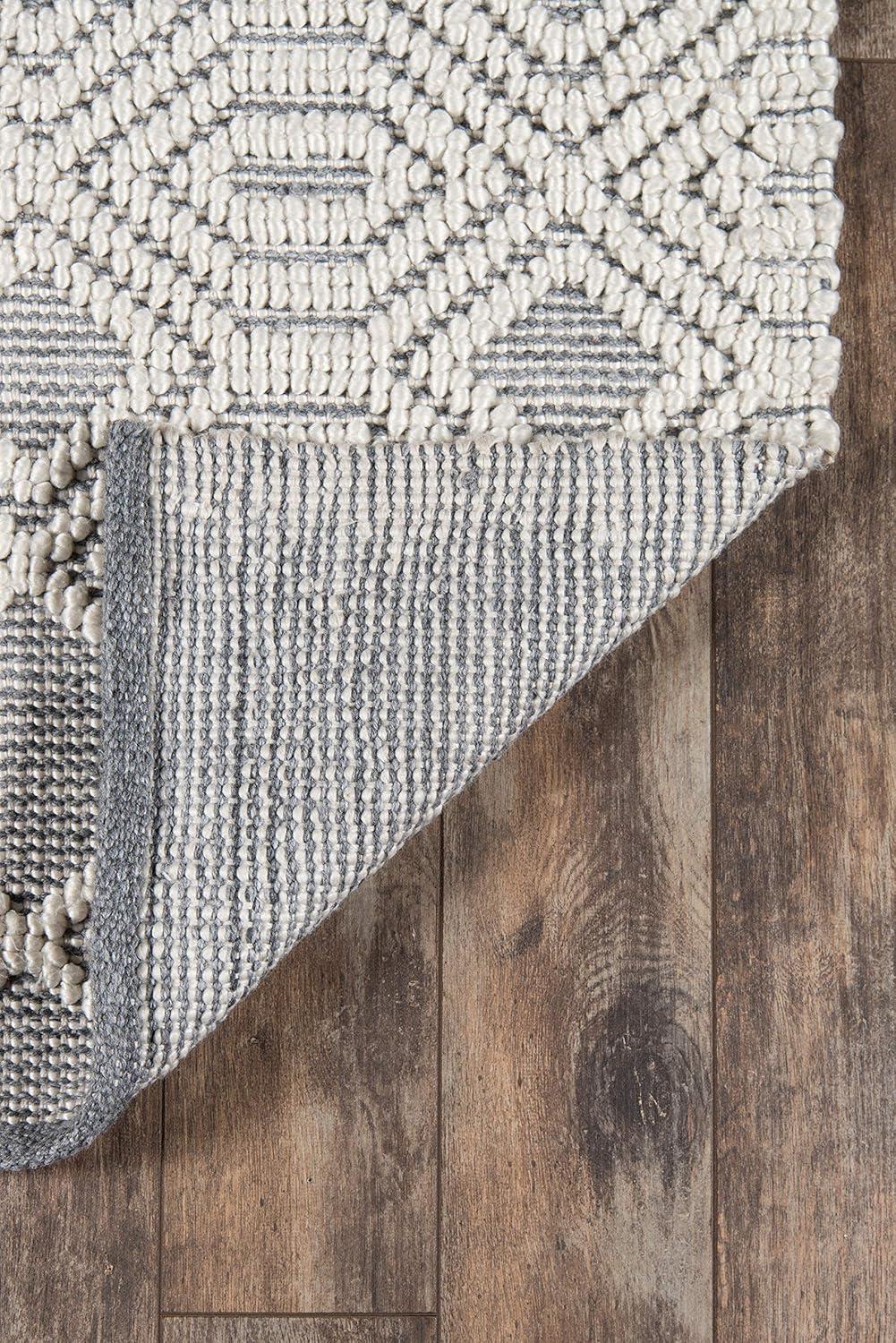 Momeni  Hermosa Hand Woven Area Rug Grey 3'6" X 5'6" 4' x 6' Indoor,Accent,Handmade Rectangle