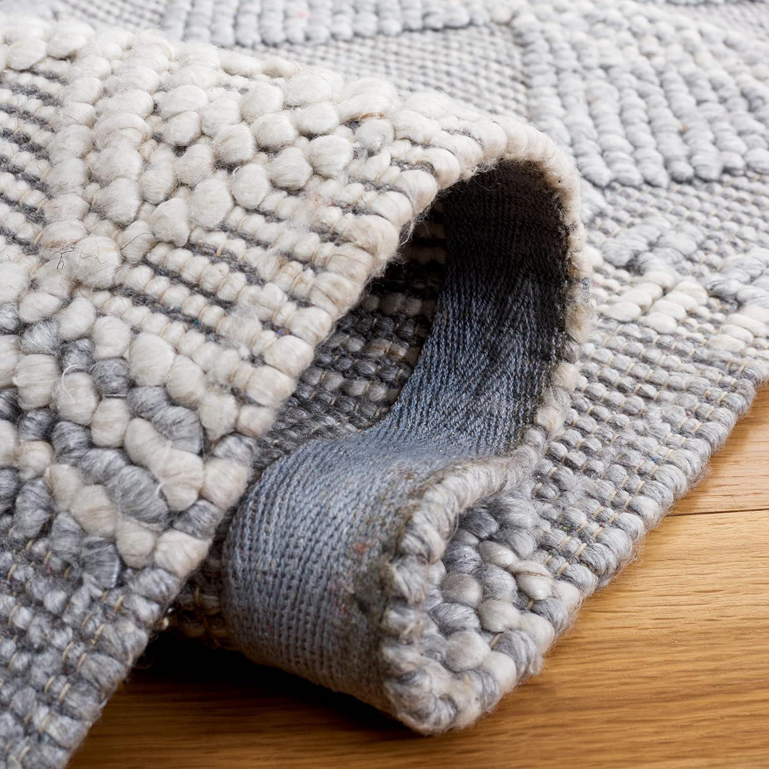 Hand Woven 80% Wool, 20% Cotton Geometric Rug