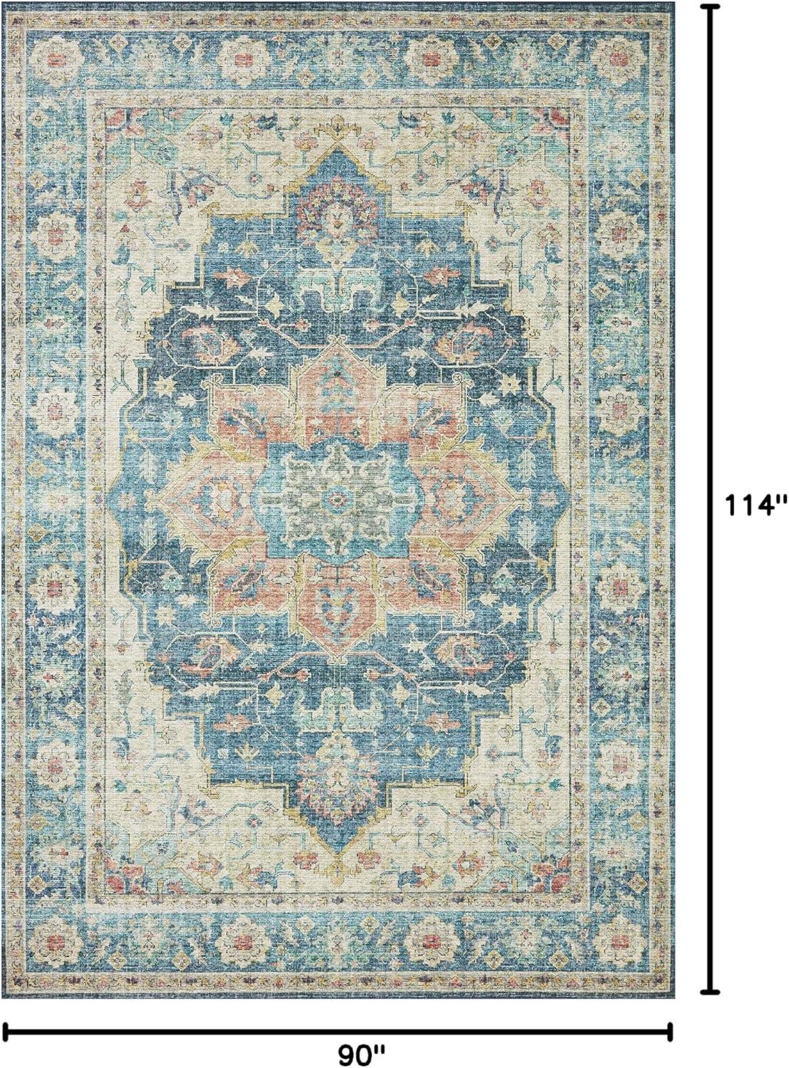 Loloi II Skye SKY-12 Ocean / Multi Oriental Area Rug 7'-6" x 9'-6"