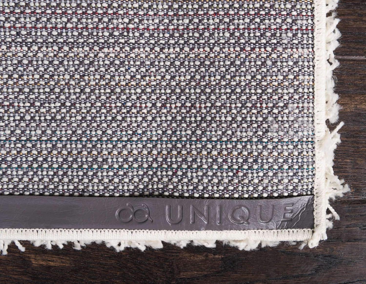 Unique Loom 3' 3 x 5' 3 Solid Shag Pure Ivory Area Rug