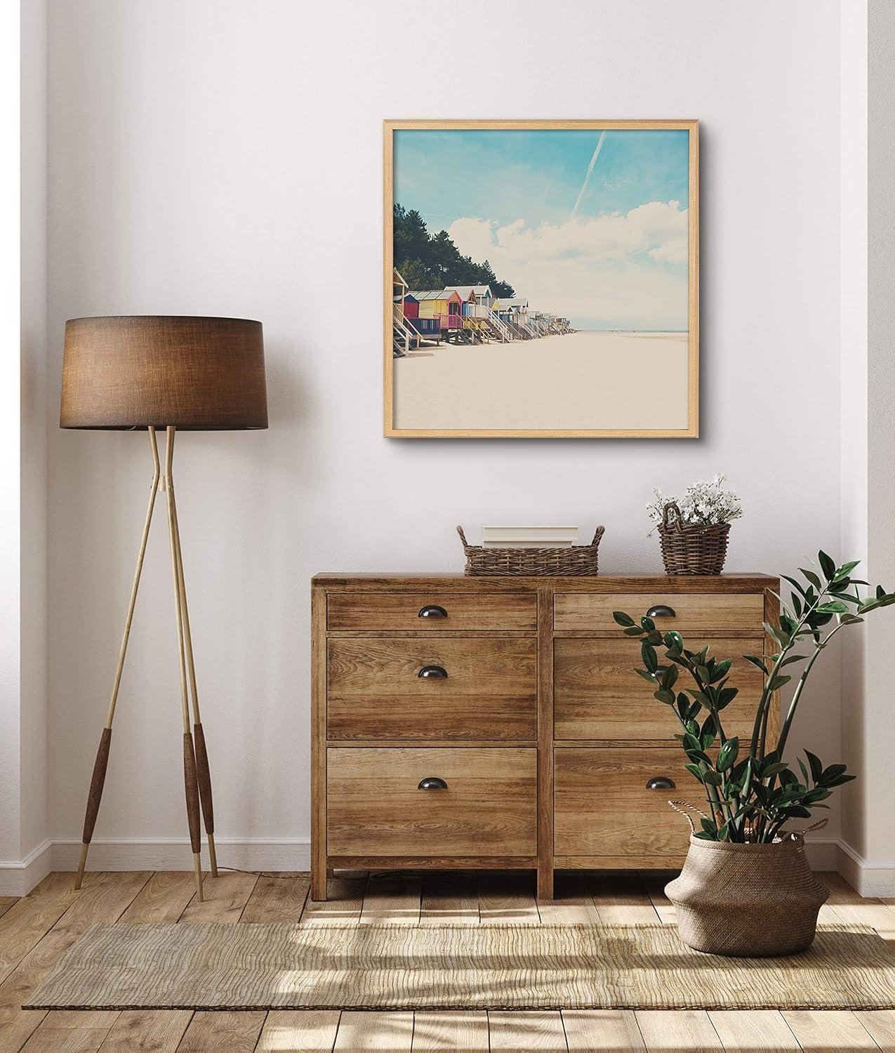 Kate & Laurel All Things Decor 24" x 24" Blake Small Spaces by Laura Evans Framed Printed Acrylic Natural : Modern Nautical Wall Decor