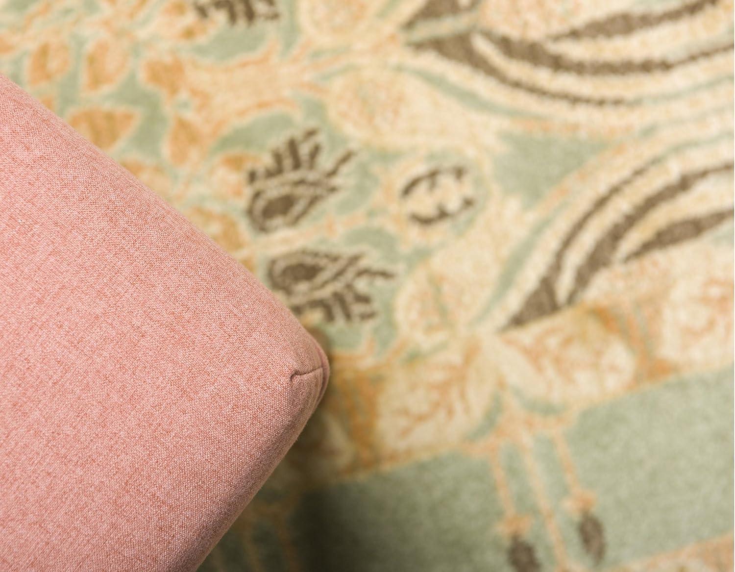 Light Green Synthetic Rectangular Easy-Care Rug - 3'3" x 5'3"