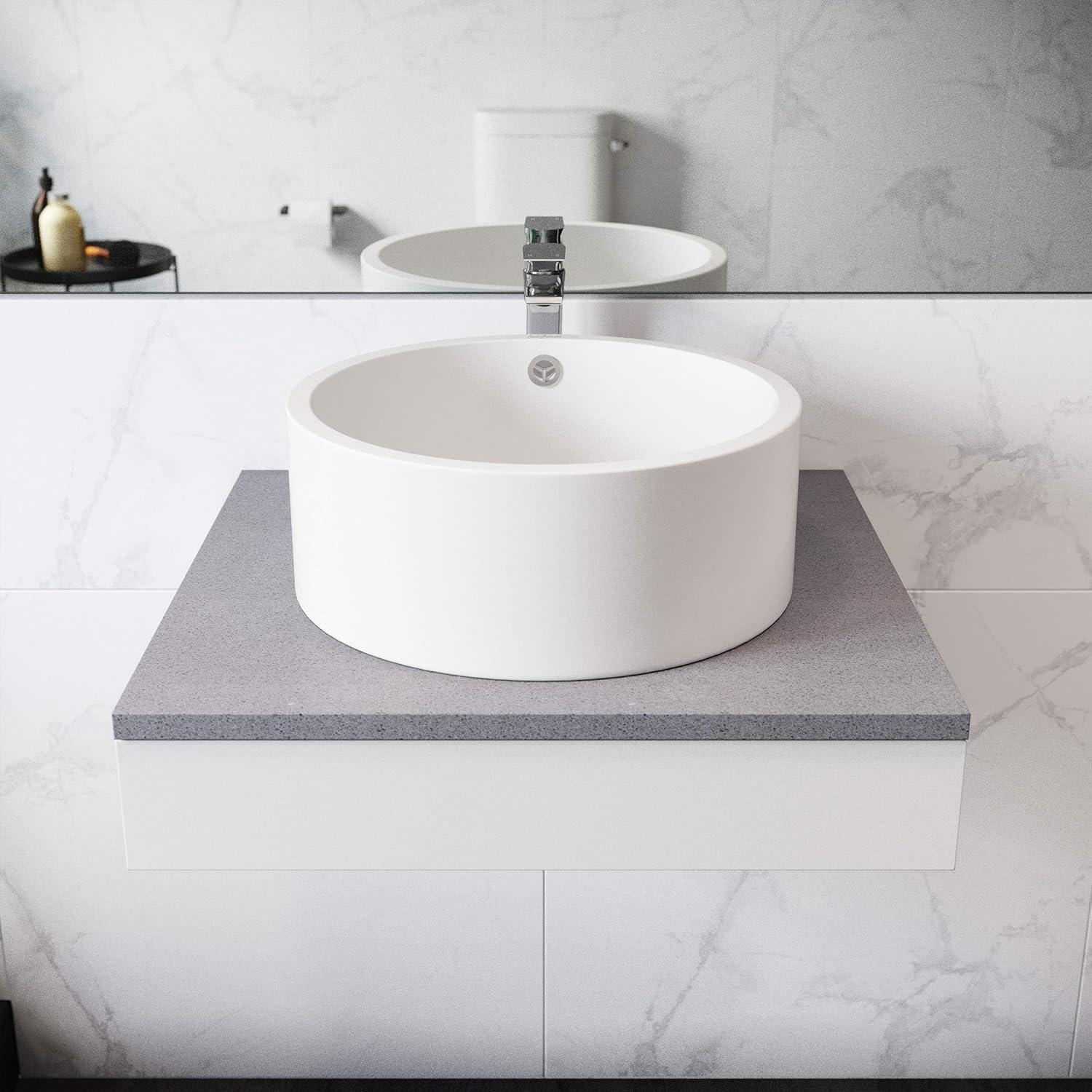 Monaco Round Ceramic Bathroom Vessel Sink