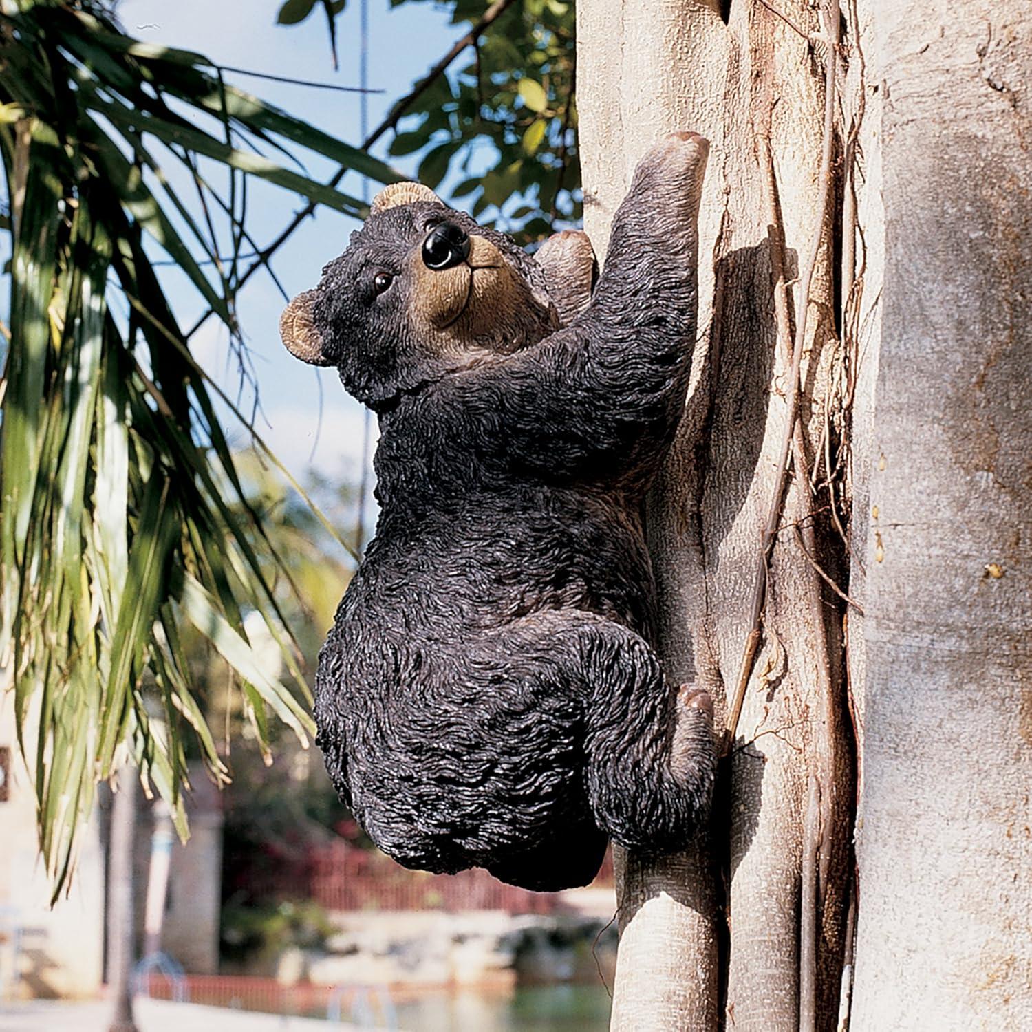 Design Toscano Yonva, the Climbing Bear Sculpture