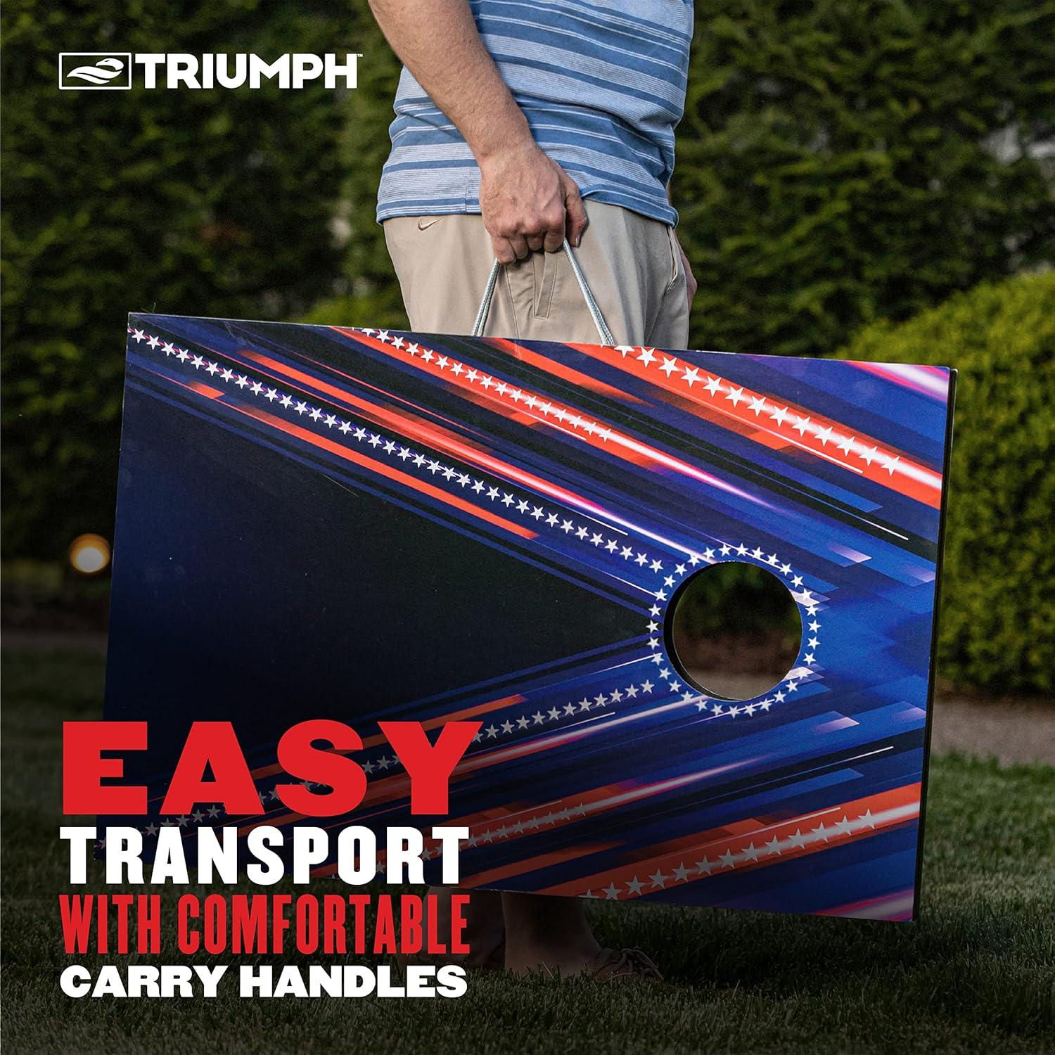 Triumph Sports Triumph Led Patriotic Cornhole Set
