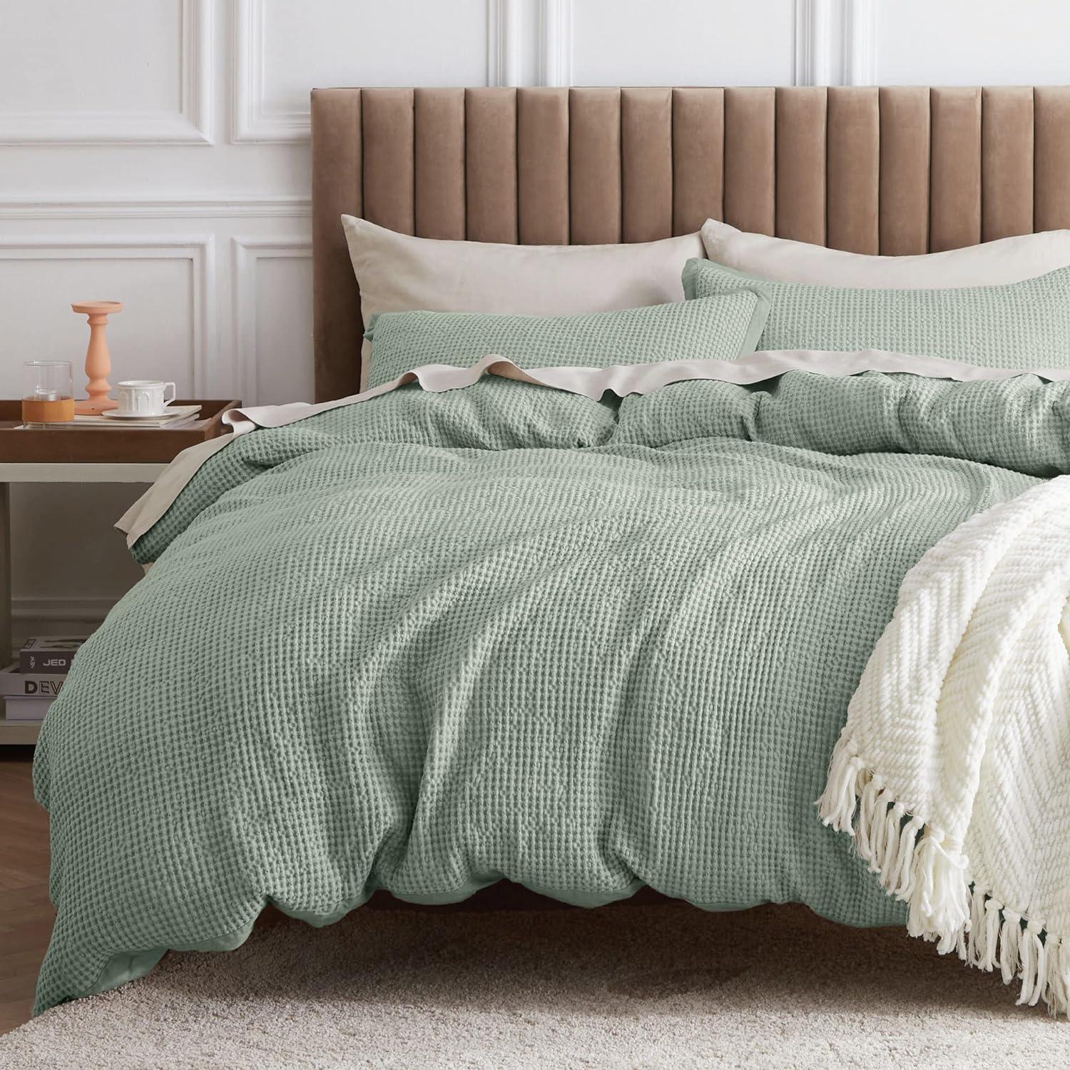 Bedsure Bedsure 100% Cotton Waffle Weave Duvet Cover