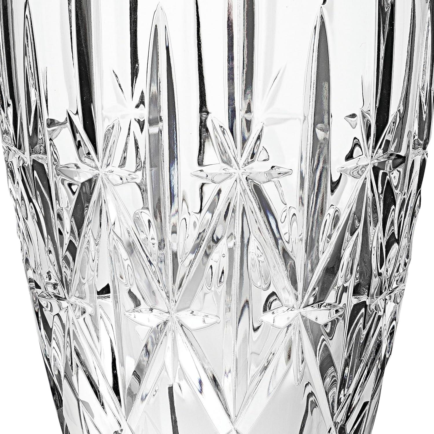 Marquis by Waterford Sparkle Crystalline Vase 9 Inches, Clear, Crystal