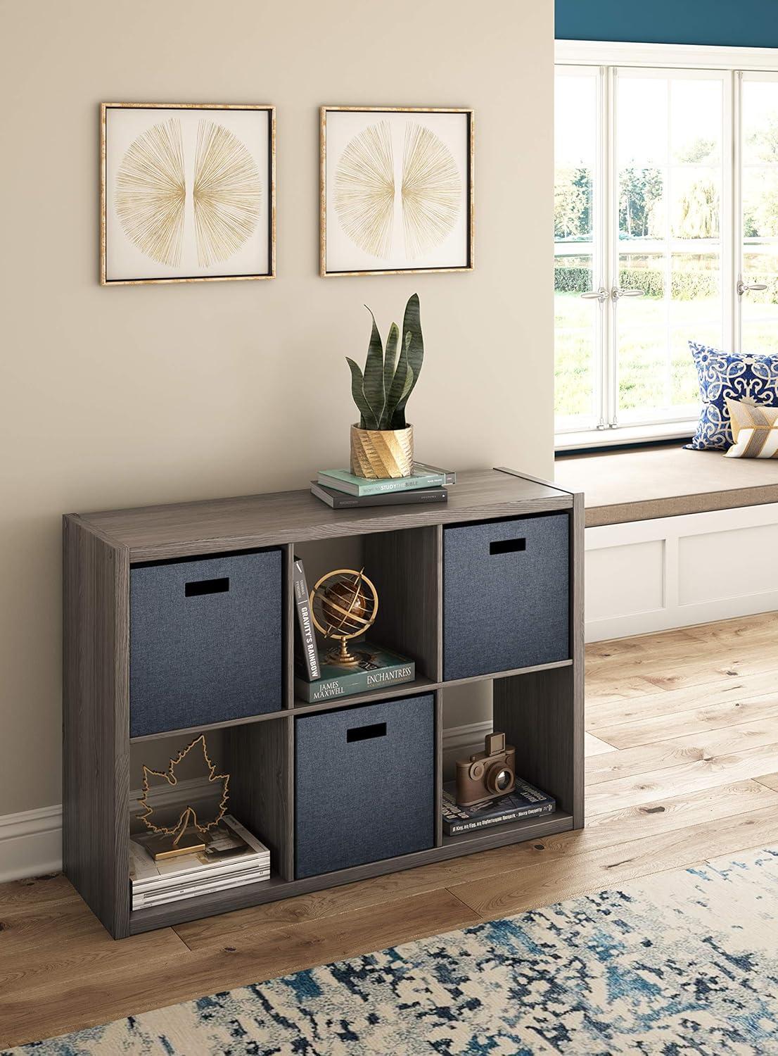 ClosetMaid 6 Cube Organizer Shelf in Graphite Gray Finish - ClosetMaid