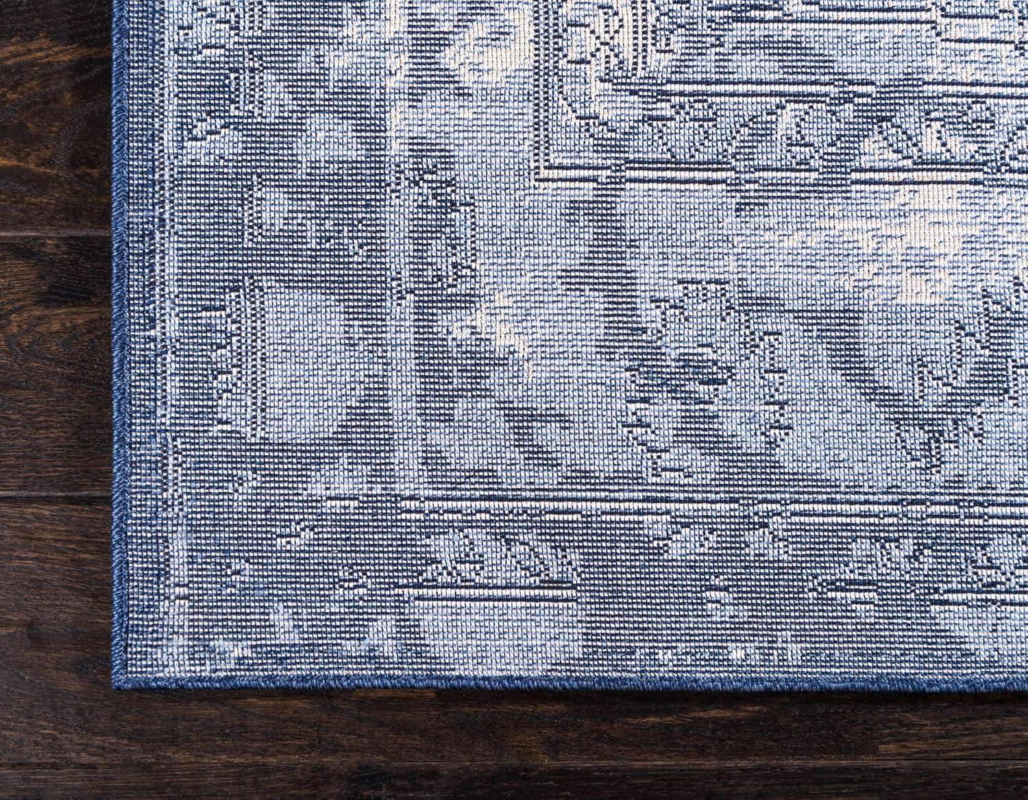 Unique Loom 3' 1 x 5' 3 Blue La Jolla Vintage Area Rug