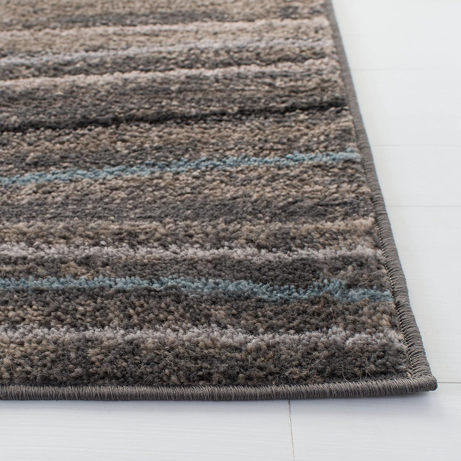 Amsterdam AMS111 Power Loomed Indoor Area Rug - Silver/Beige - 4'x6' - Safavieh