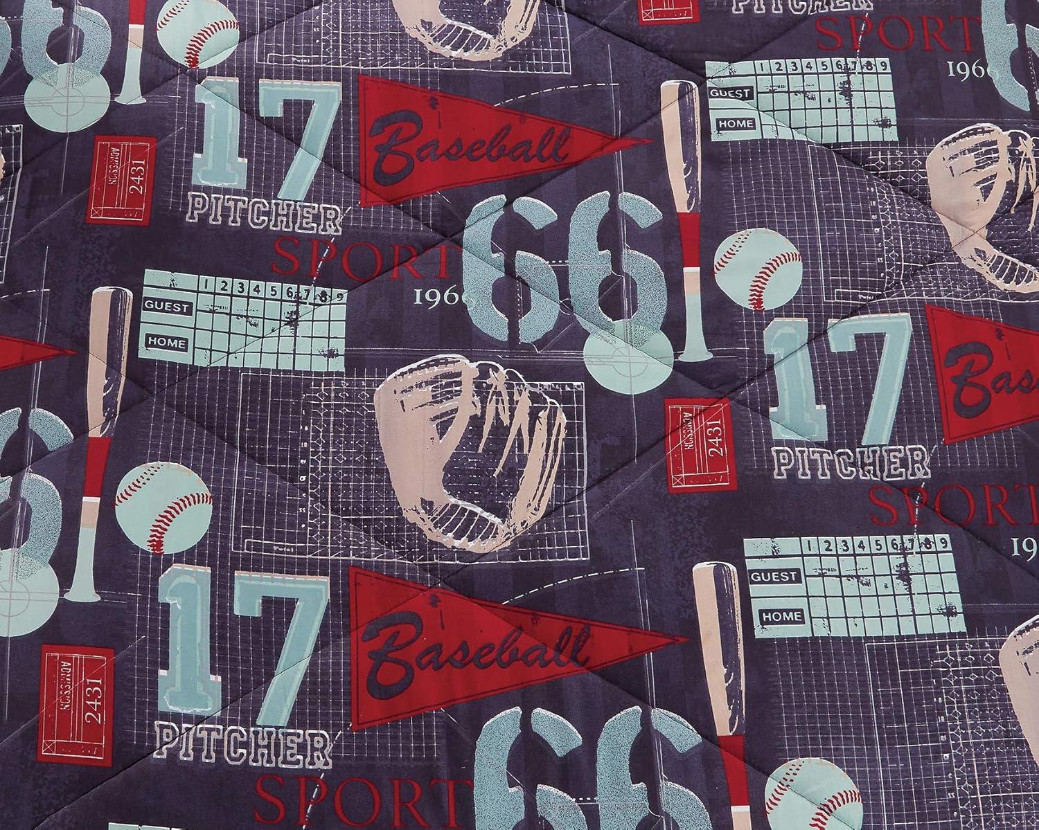 Chezmoi Collection Kids/Teens Baseball Sports Microfiber Bedding Set