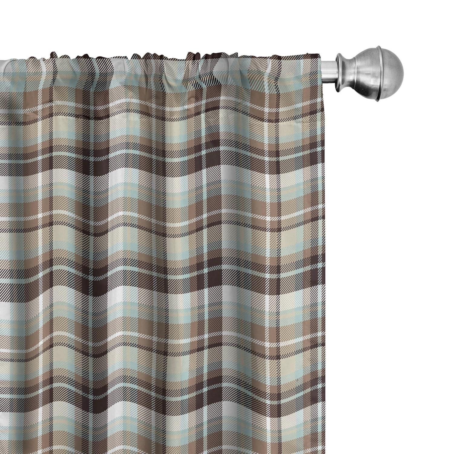 Ambesonne Rose Floral Semi-Sheer Rod Pocket Curtain Panels (Set of 2)