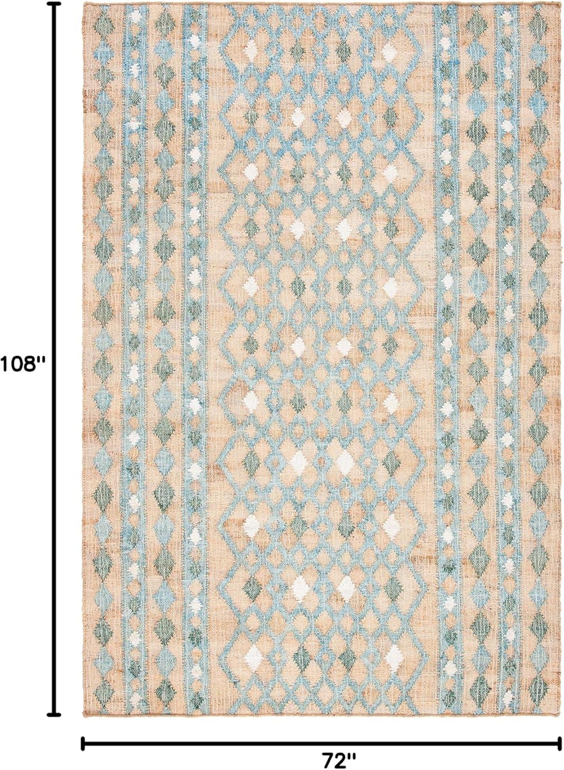 Kilim KLM759 Hand Woven Area Rug - Natural/Blue - 6'x9' - Safavieh.