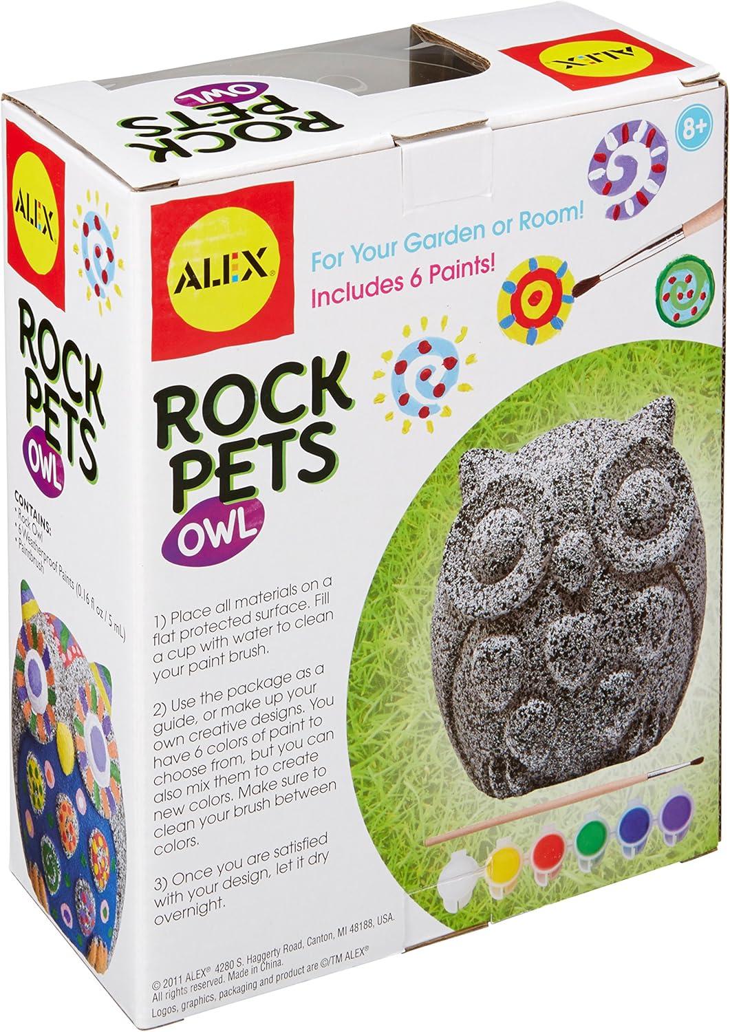 Colorful Owl Rock Painting Kit for Kids