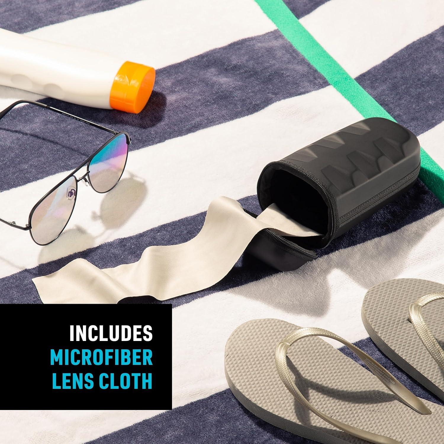 Black Hardshell XL Optics Case with Clip and Microfiber Lining