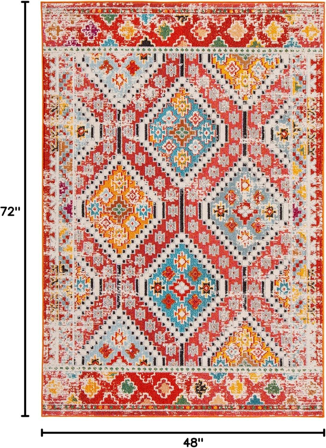 Madison 418 Area Rug In Rust / Pink