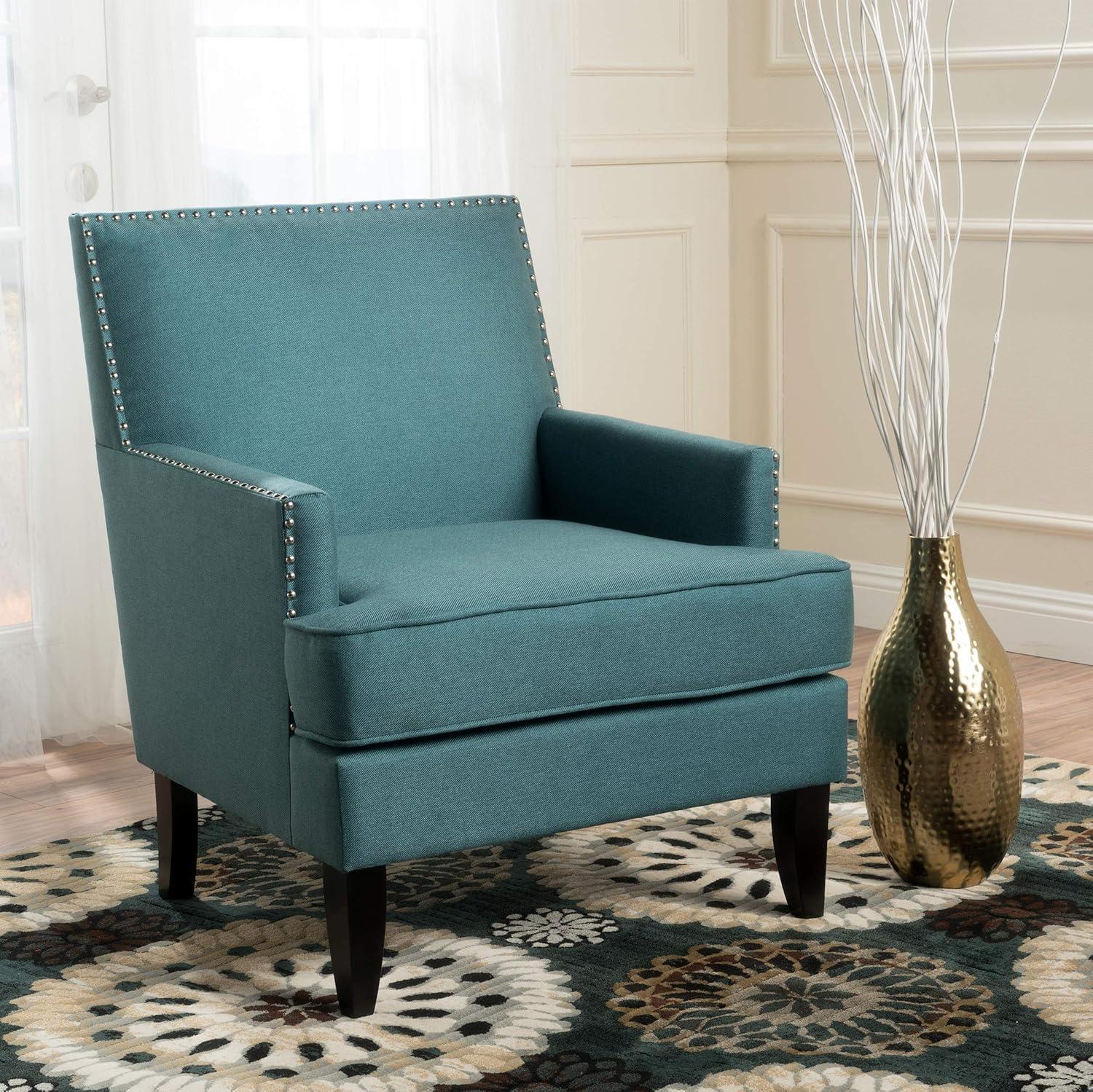 Tilla Club Chair: Studded Trim, Padded Seat, Christopher Knight Home - Ideal for Relaxation